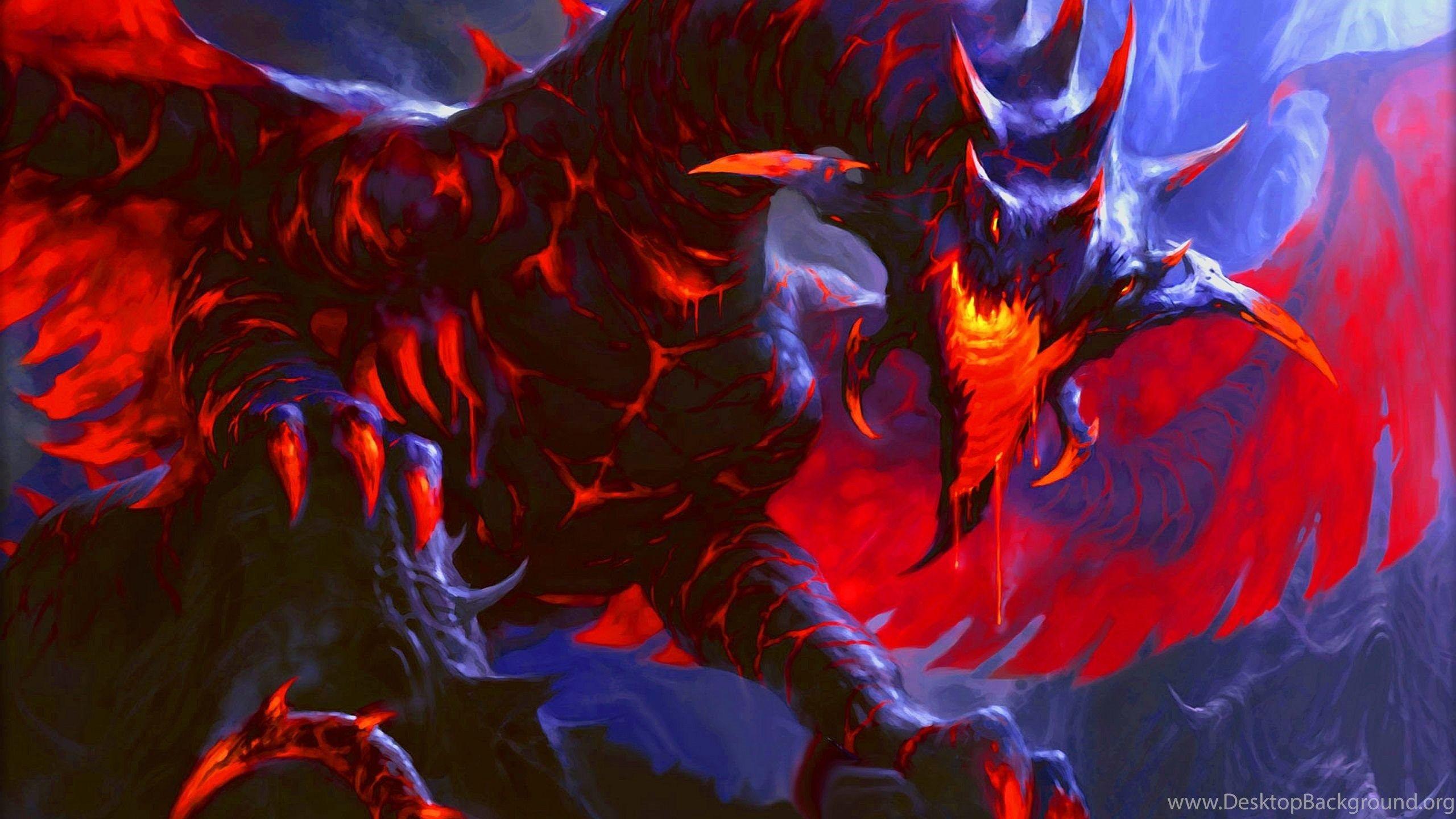 2560x1440 Fantasy Red Dragon Wallpaper Desktop .