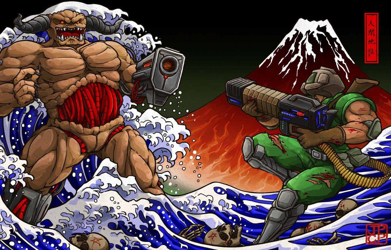1332x850 Wallpaper demon, classic, doom image for desktop, section разное