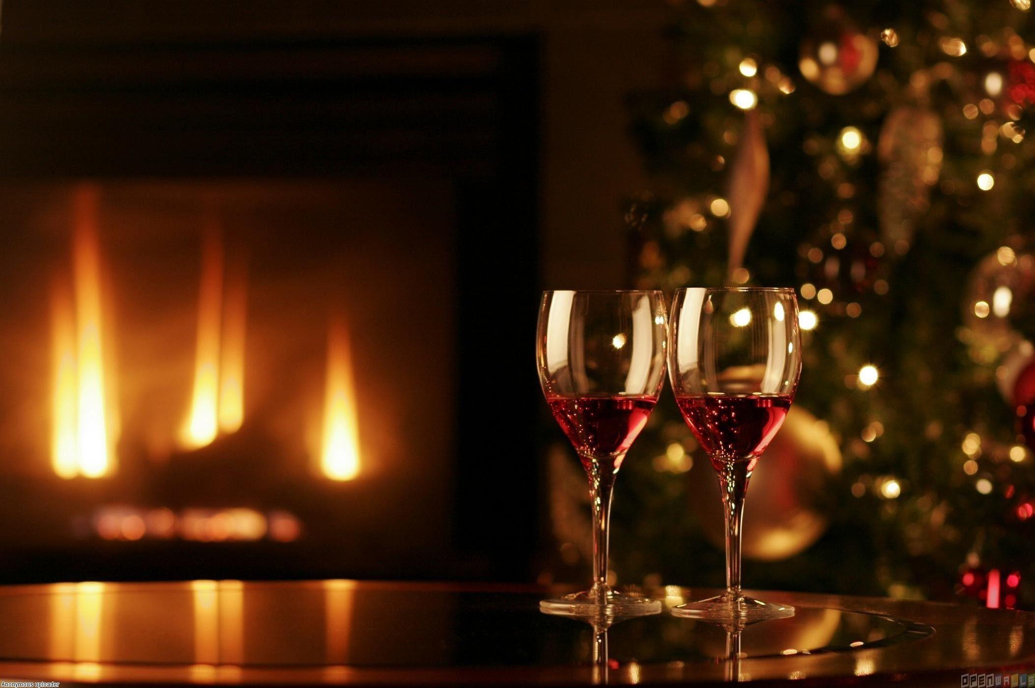 2105x1400 Christmas Fireplace Wallpaper .