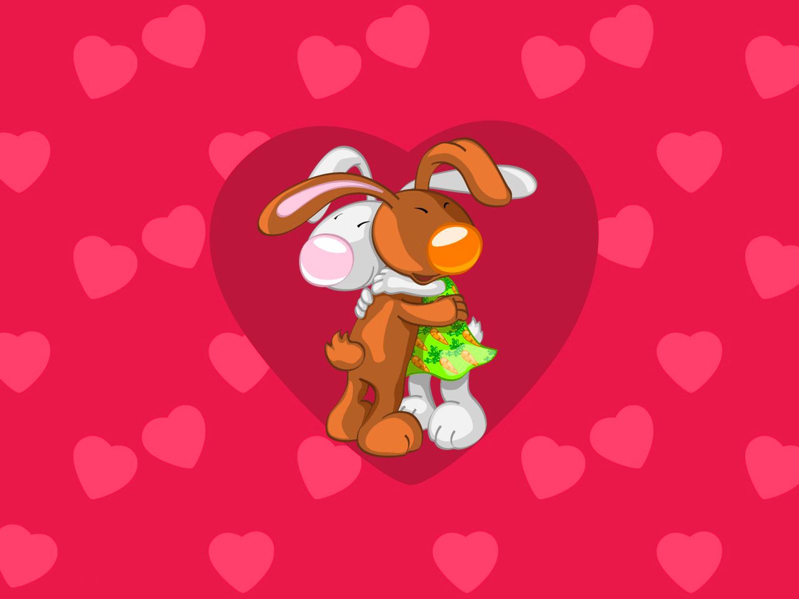 1600x1200 Free Best Friends Cartoon Bunny .