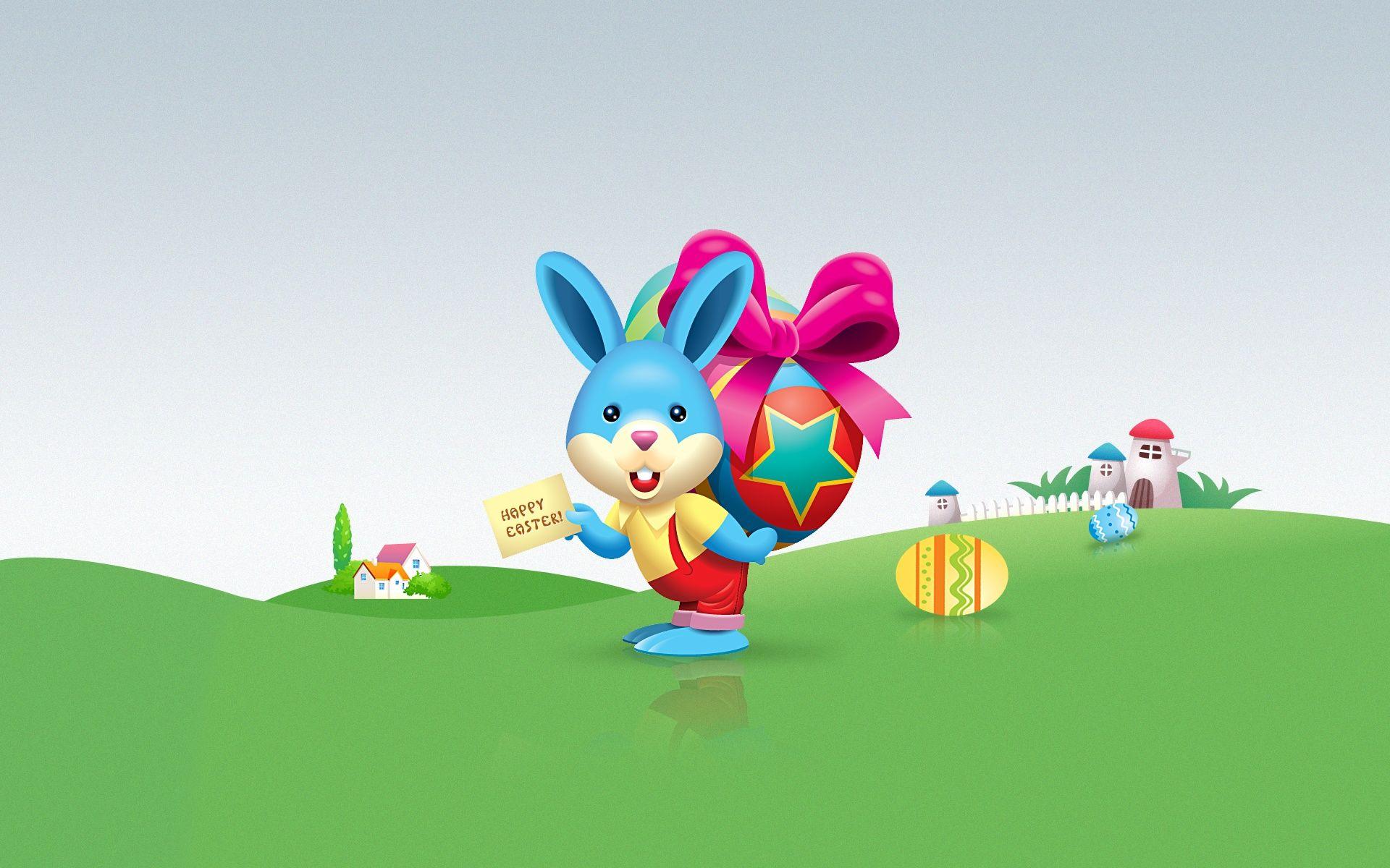 1920x1200 Free Cartoon Easter Bunny Wallpaper HD .wallpaper.