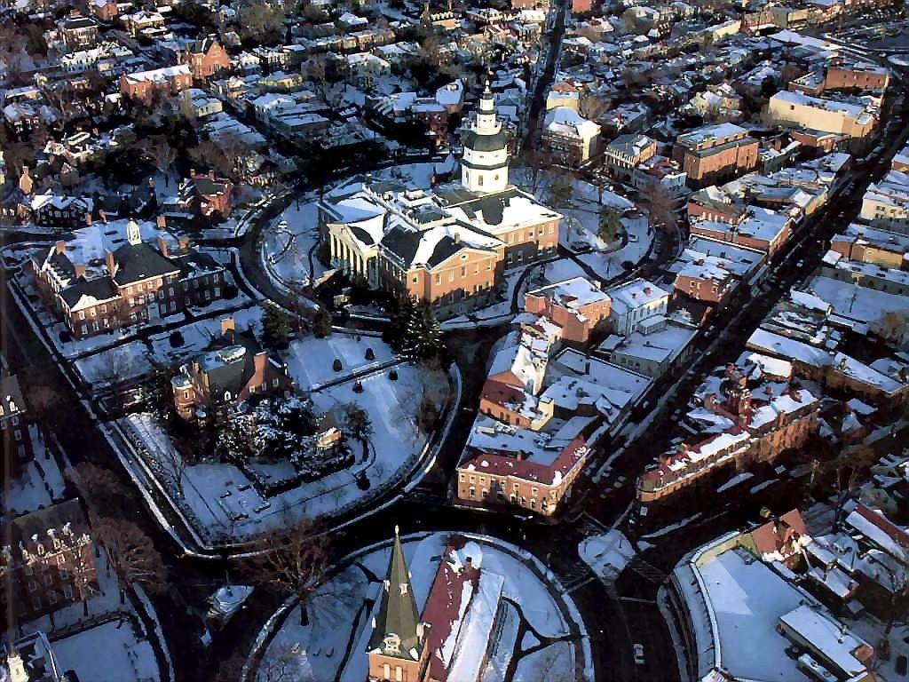 1024x768 Other: Annapolis Maryland America Usa Birdseye View Air Free