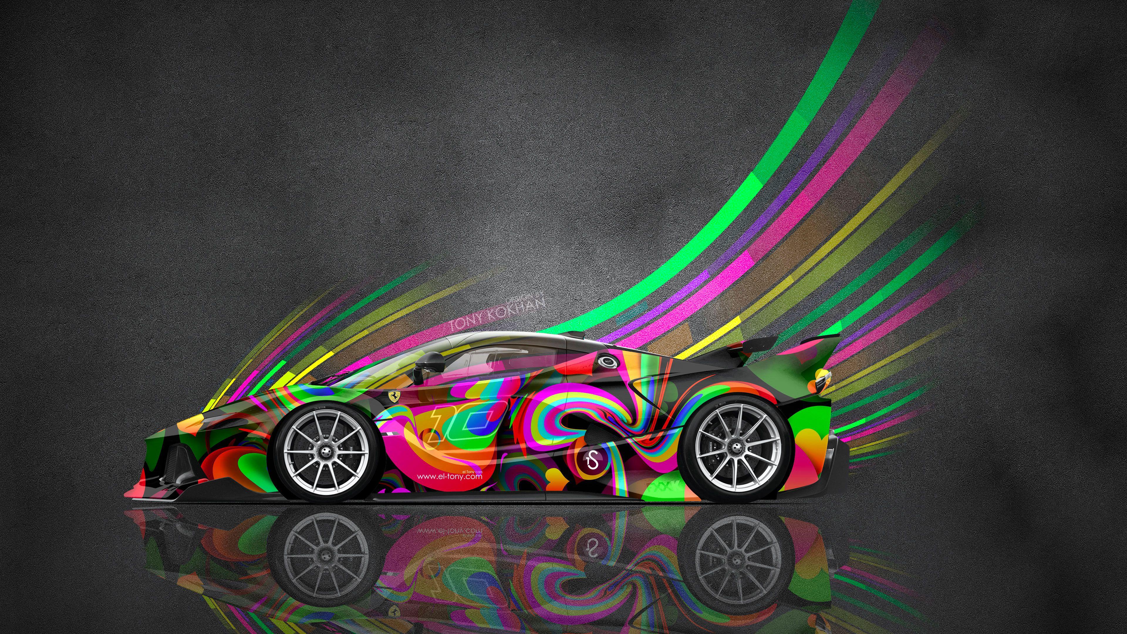 3840x2160 4K Ferrari FXX K Side Super Abstract .el