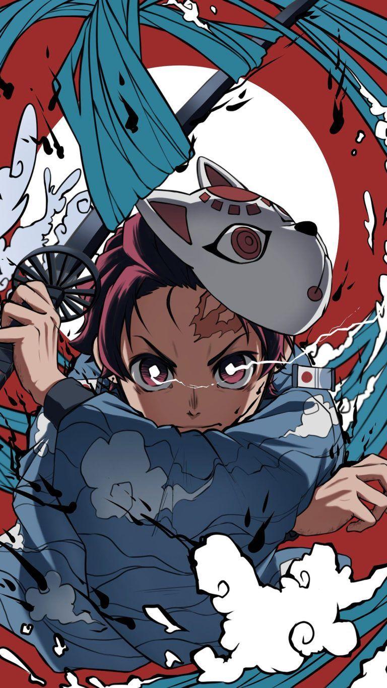 768x1365 Best Demon Slayer Tanjiro Kamado HD Wallpaper 2020. Slayer anime, Anime demon, Cute anime wallpaper