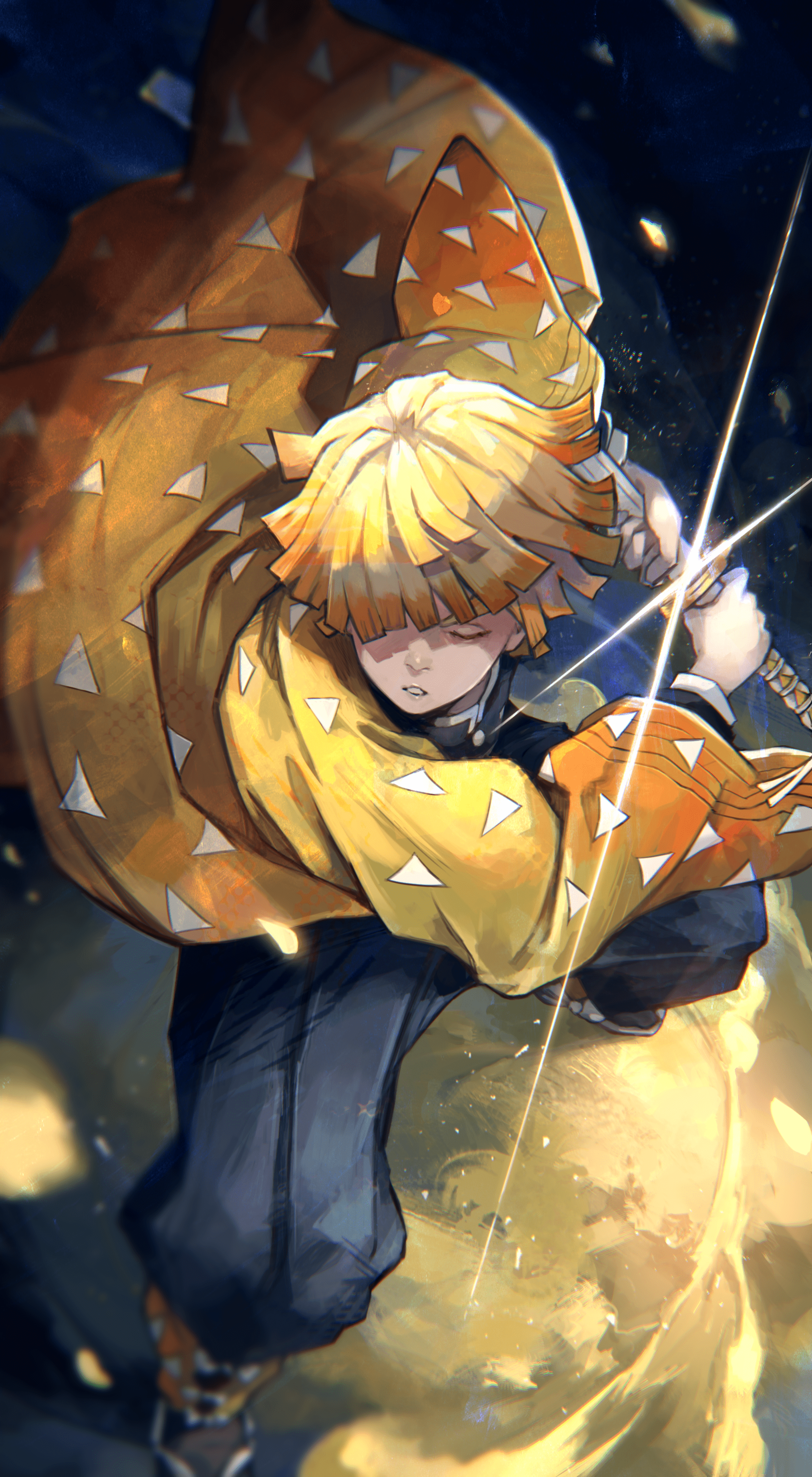 2027x3686 Zenitsu Wallpaper