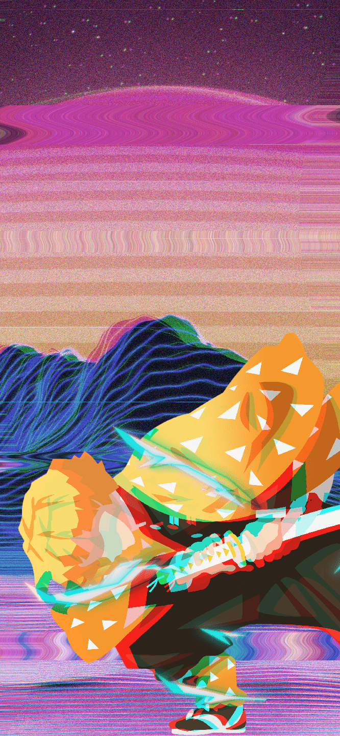 666x1440 Zenitsu HD iPhone Wallpaper .