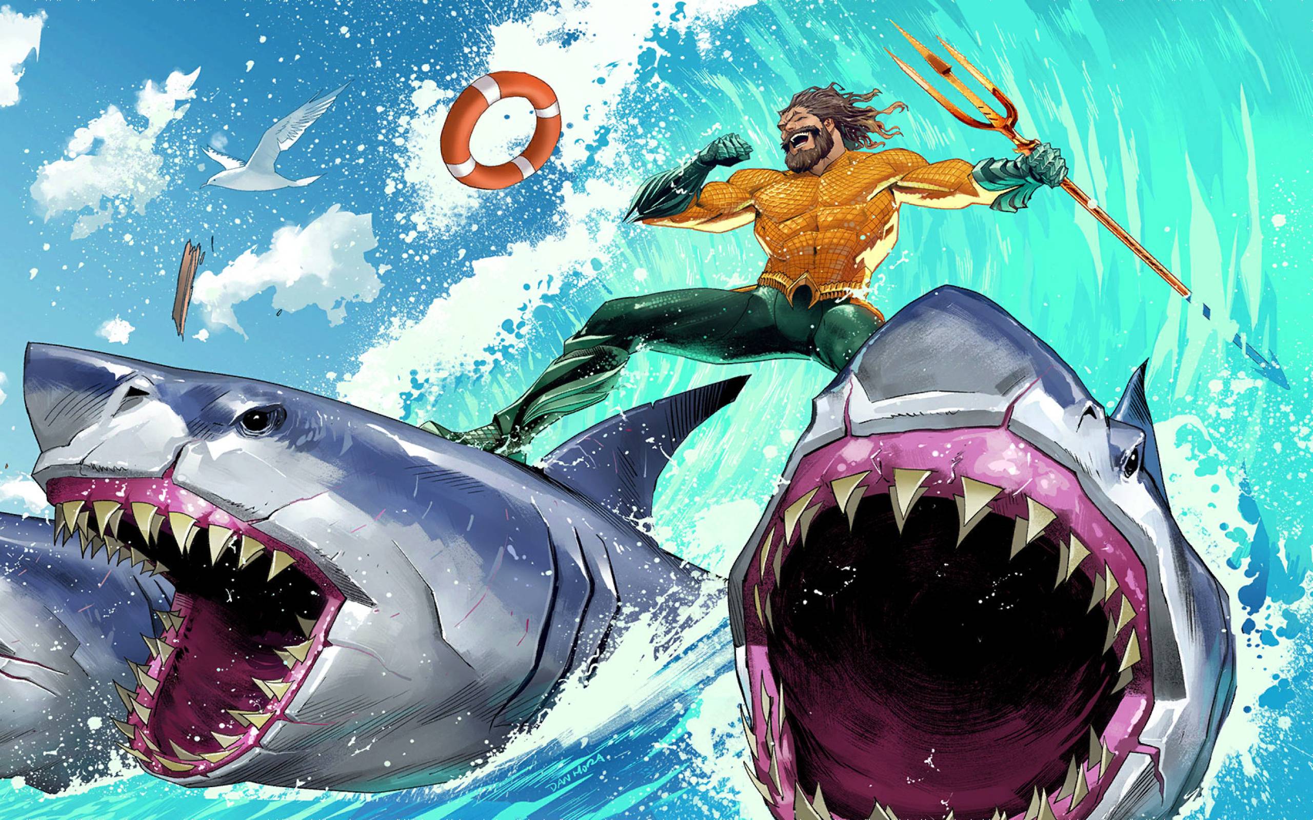 2560x1600 Fortnite Aquaman Beach King .