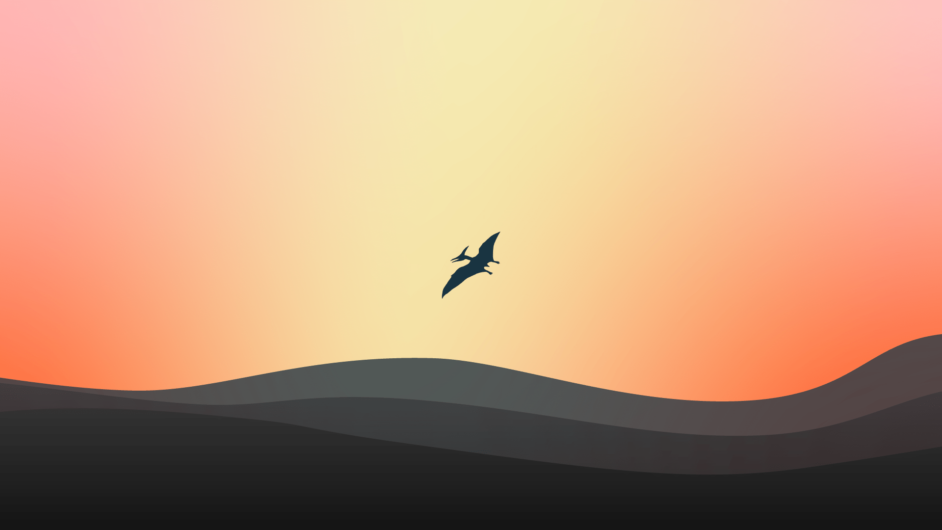 1920x1080 Minimalist wallpaper 4K pterodactyl .