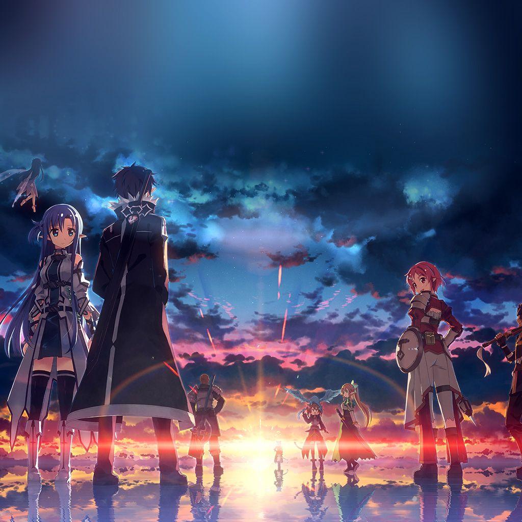 1024x1024 Anime Art Sunset