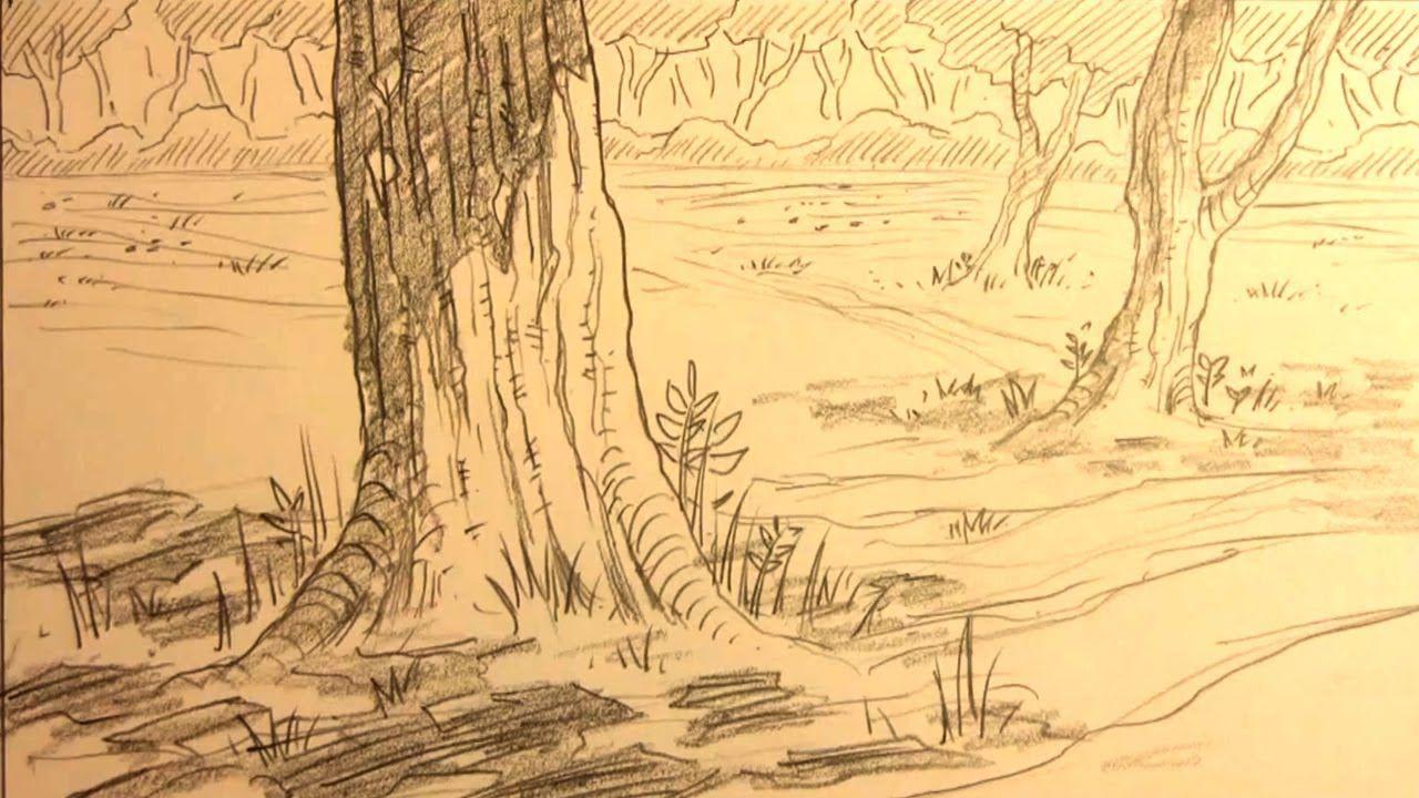 1280x720 to Draw Forest Background for Manga .m.