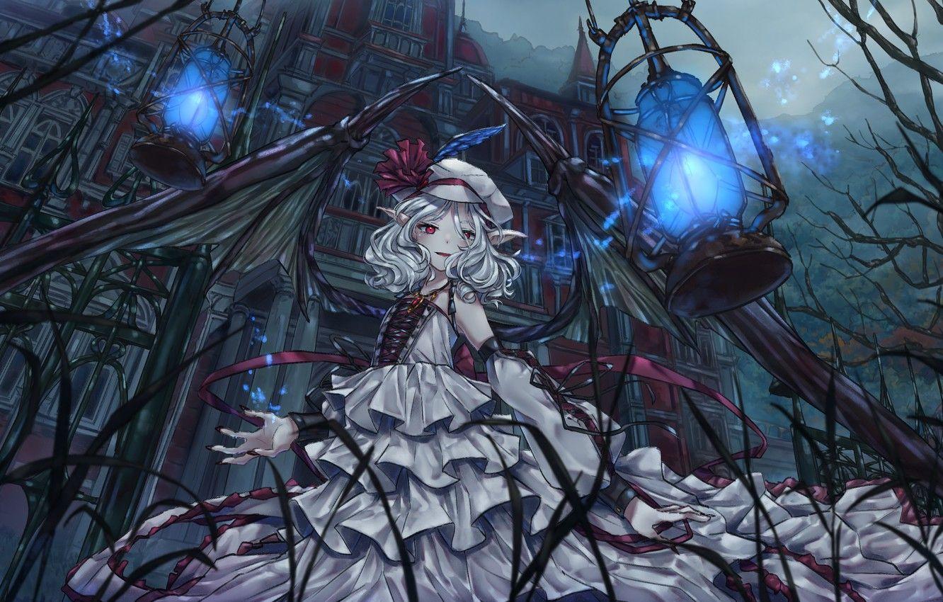 1332x850 Wallpaper girl, house, the game, wings .anime.