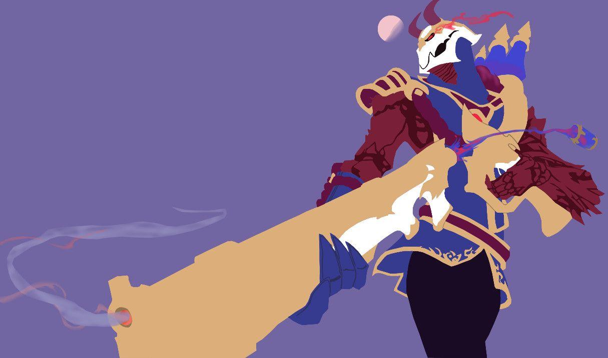 1215x717 Minimalist Blood Moon Jhin, Knee