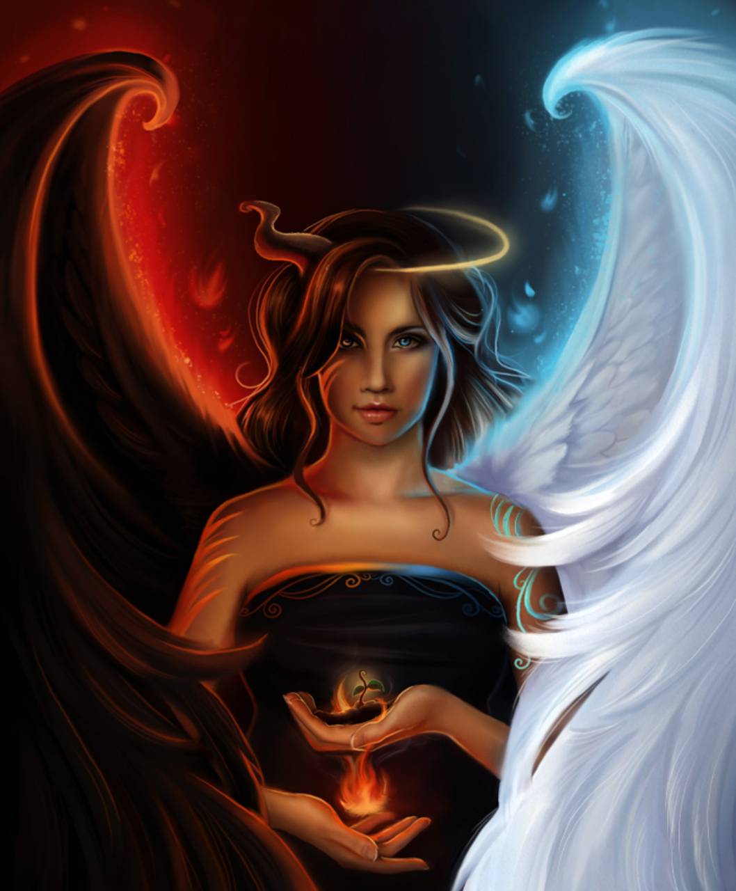 1058x1280 Devil or Angel wallpaper by Stevienoel .