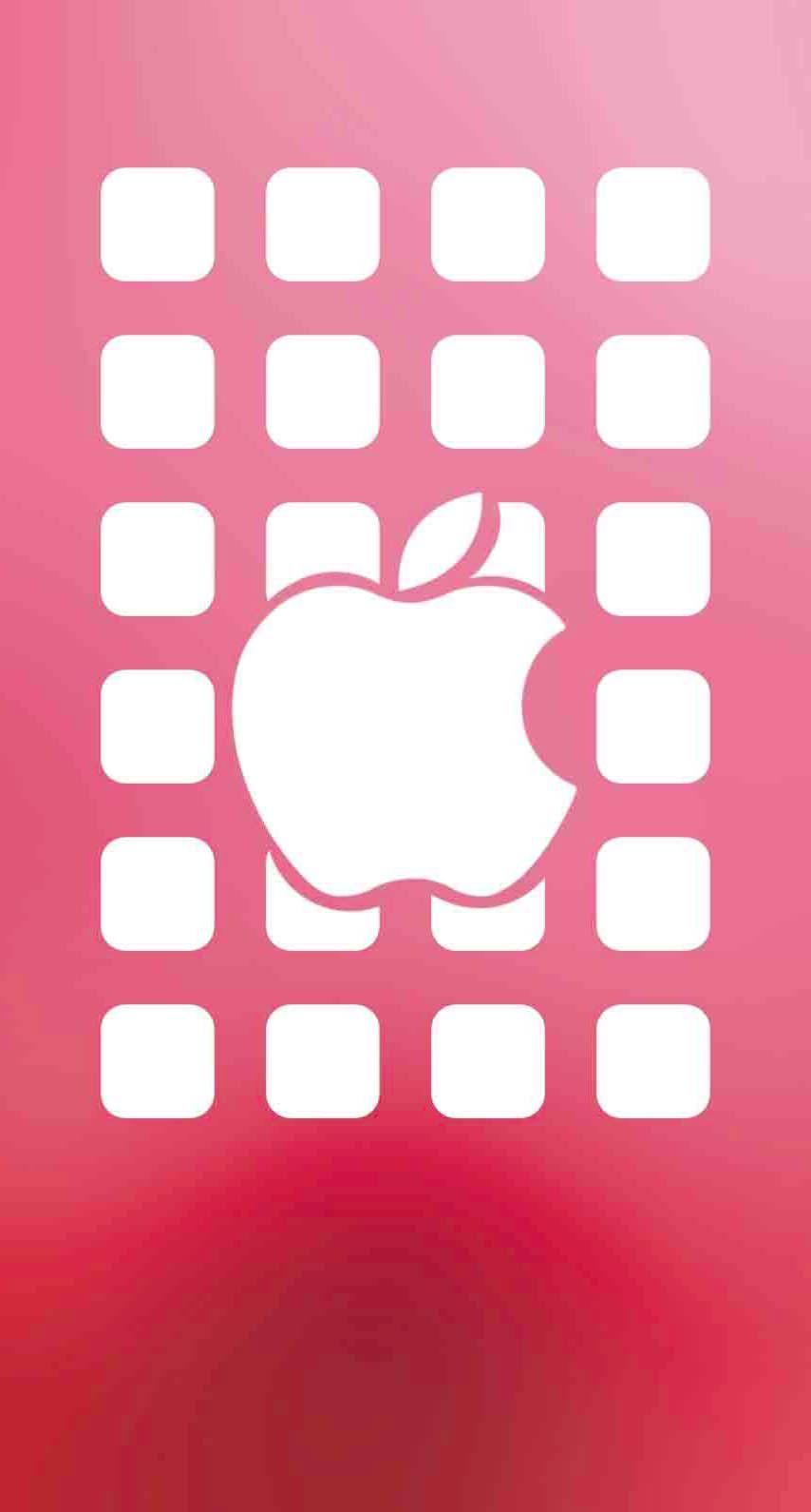 854x1590 Apple logo shelf red pink. wallpaper .wallpaper.sc