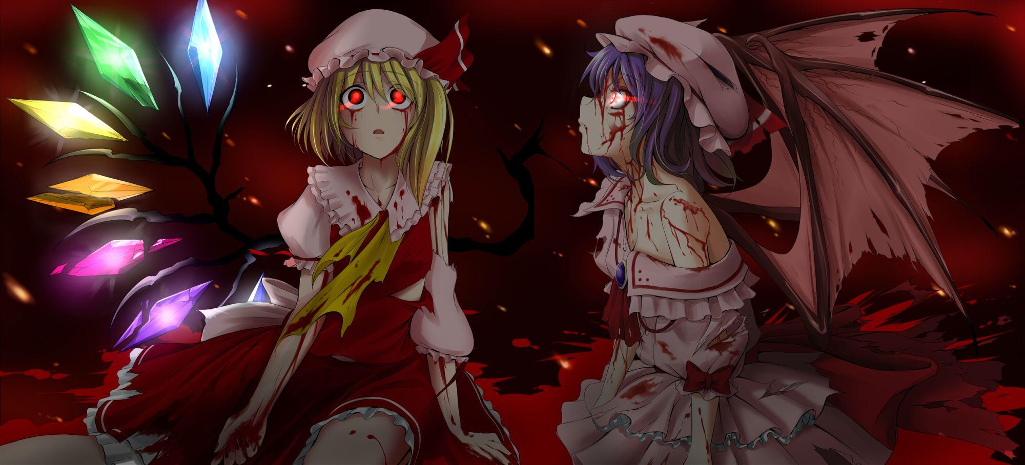 2000x908 Remilia And Flandre Scarlet Wallpaperx908