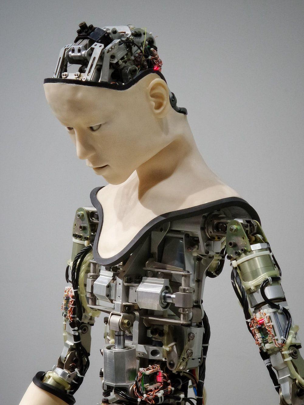 1000x1333 white robot wallpaper photo