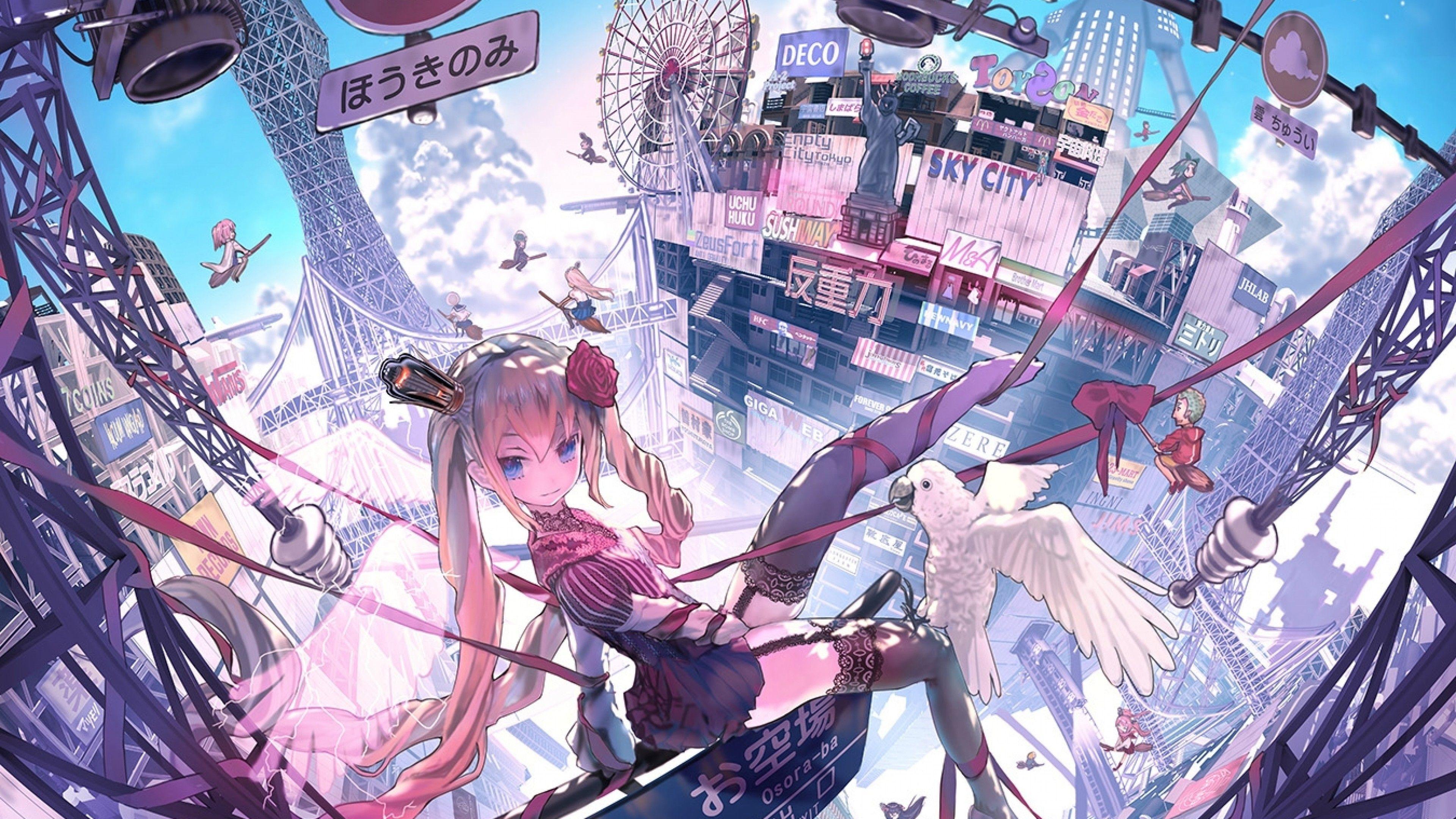 3840x2160 Download 3840x2160 Anime Girl, Scenic .