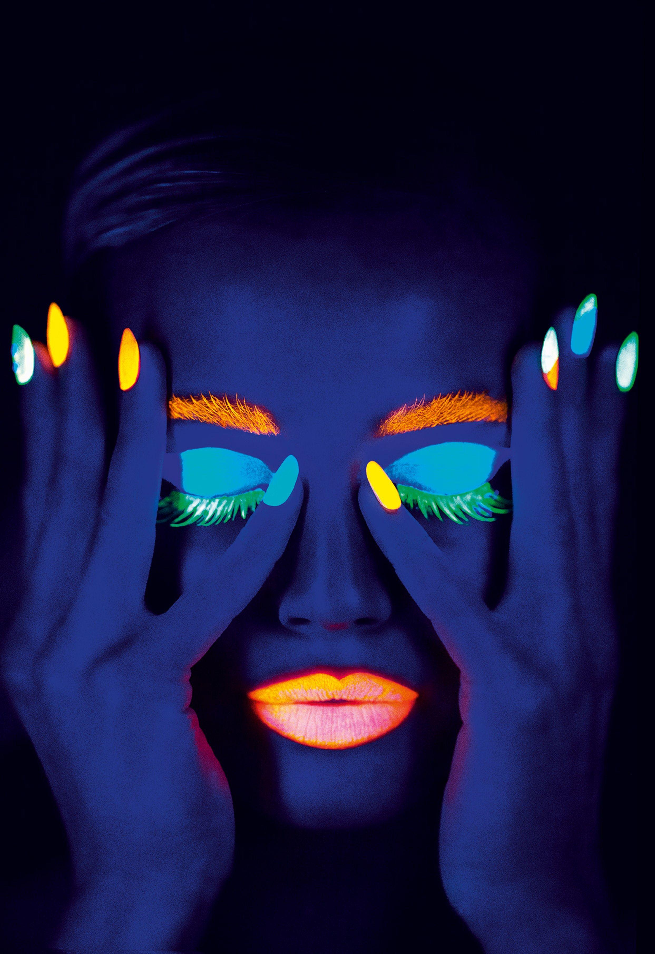 2486x3622 Neon Makeup Black Light Wallpaper .