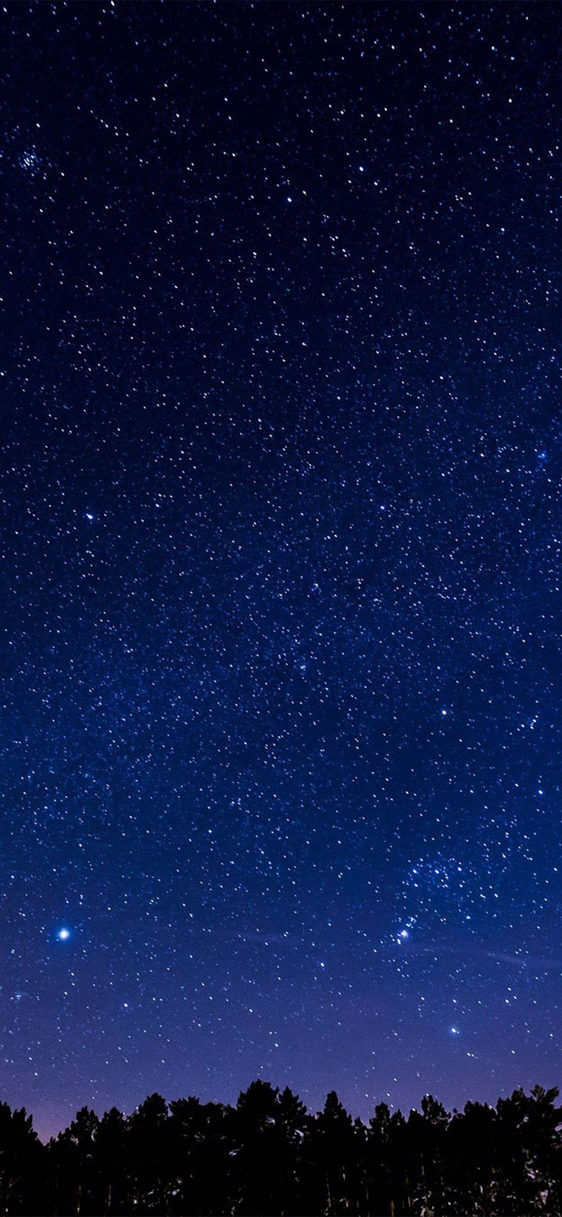 1125x2436 Dark Blue Sky Wallpaper