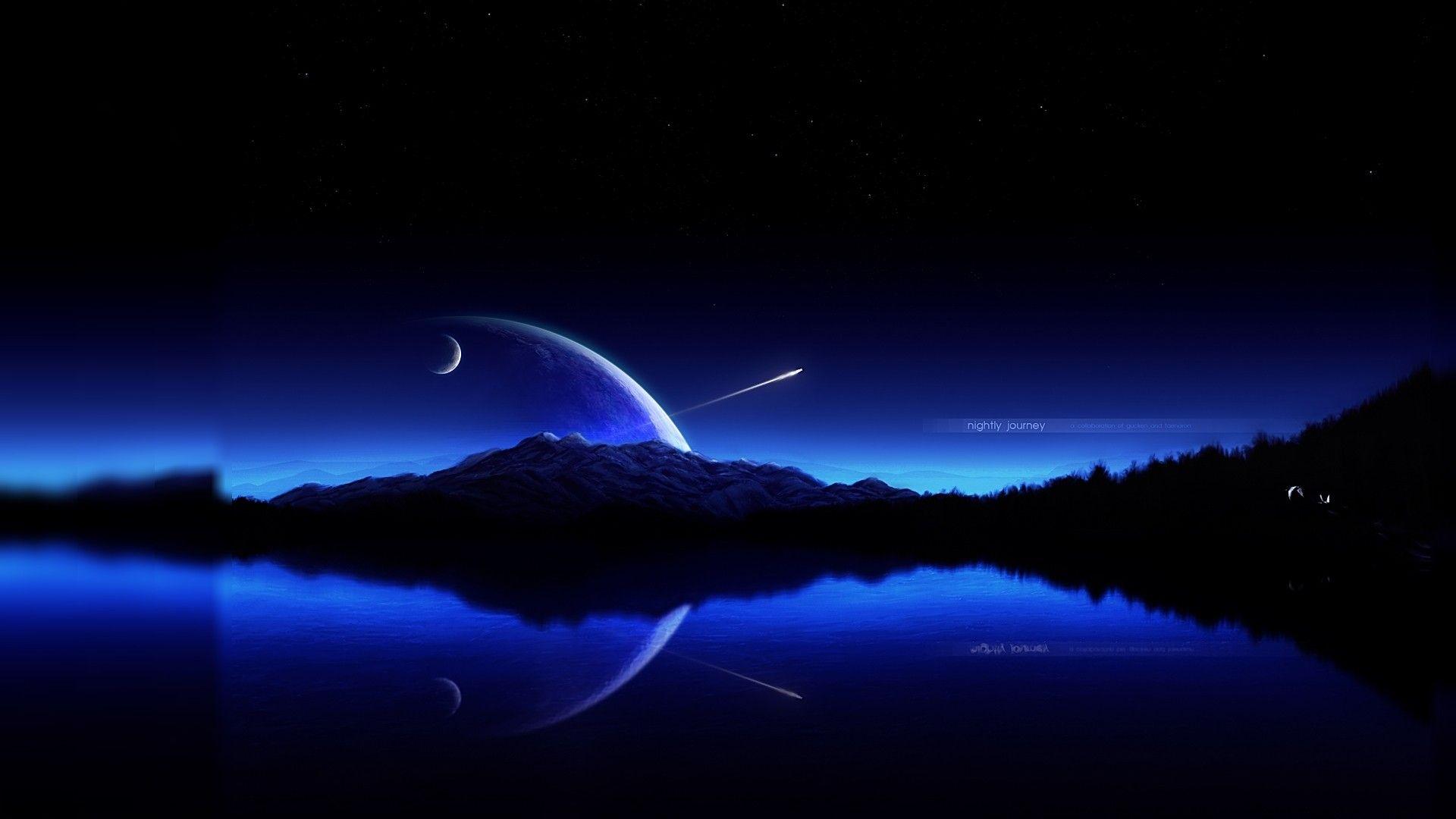 1920x1080 Free download Blue Sky Shooting Star HD .