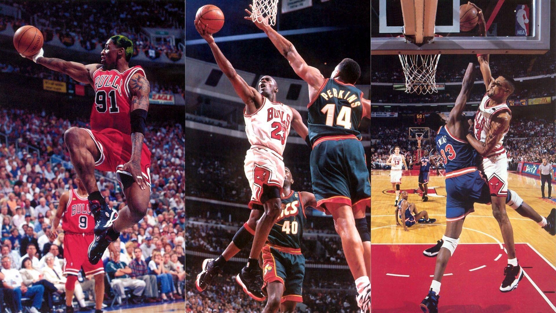 1920x1080 sports, Nba, Basketball, Michael, Jordan, Chicago, Bulls, Dennis, Rodman, Scottie, Pippen Wallpaper HD / Desktop and Mobile Background