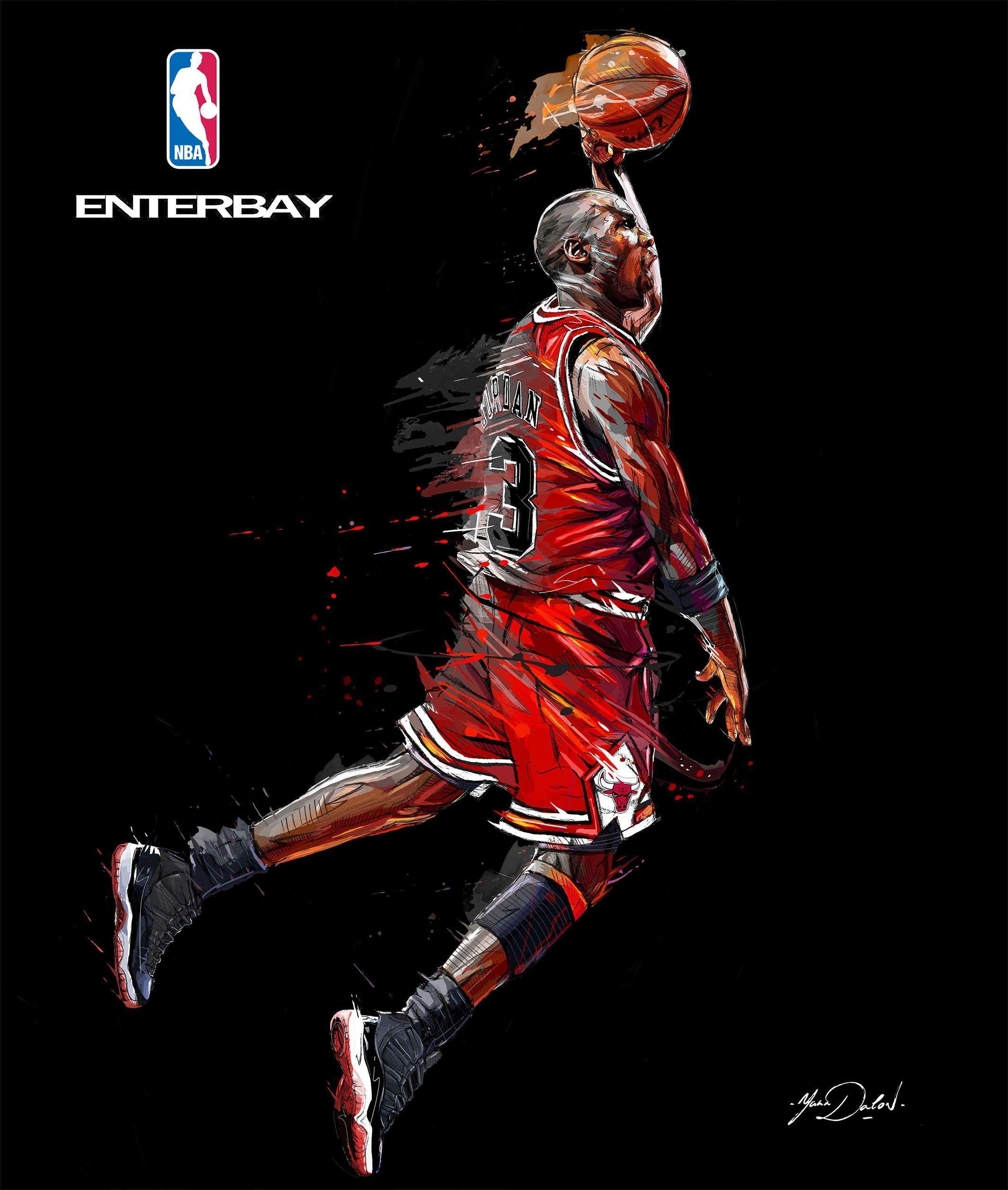 2131x2515 Three Paintings Of The Famous Michael Jordan, Scottie Jordan Dunk Art Wallpaper & Background Download