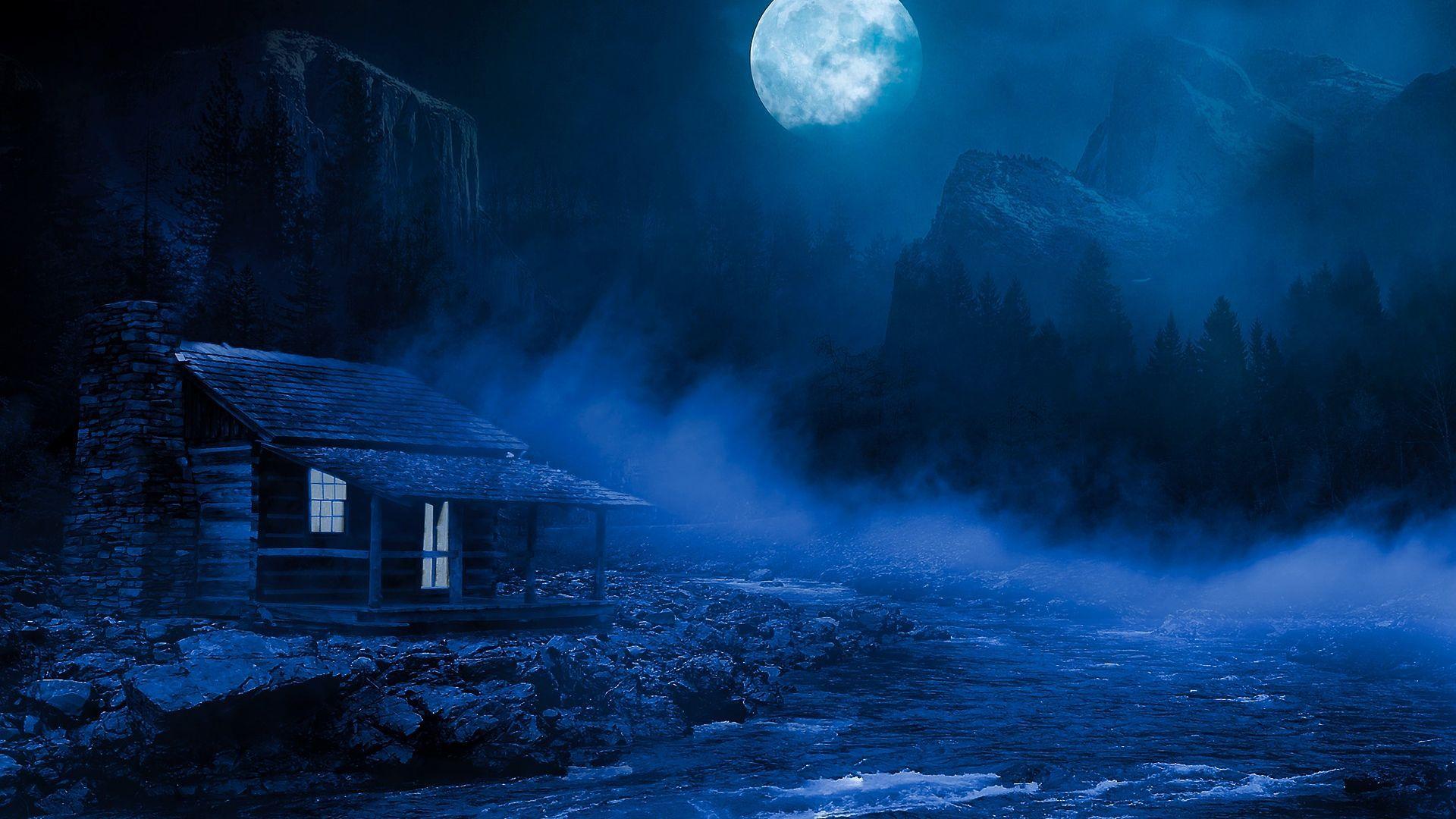 1920x1080 Moon Night View Wallpaper File HD .