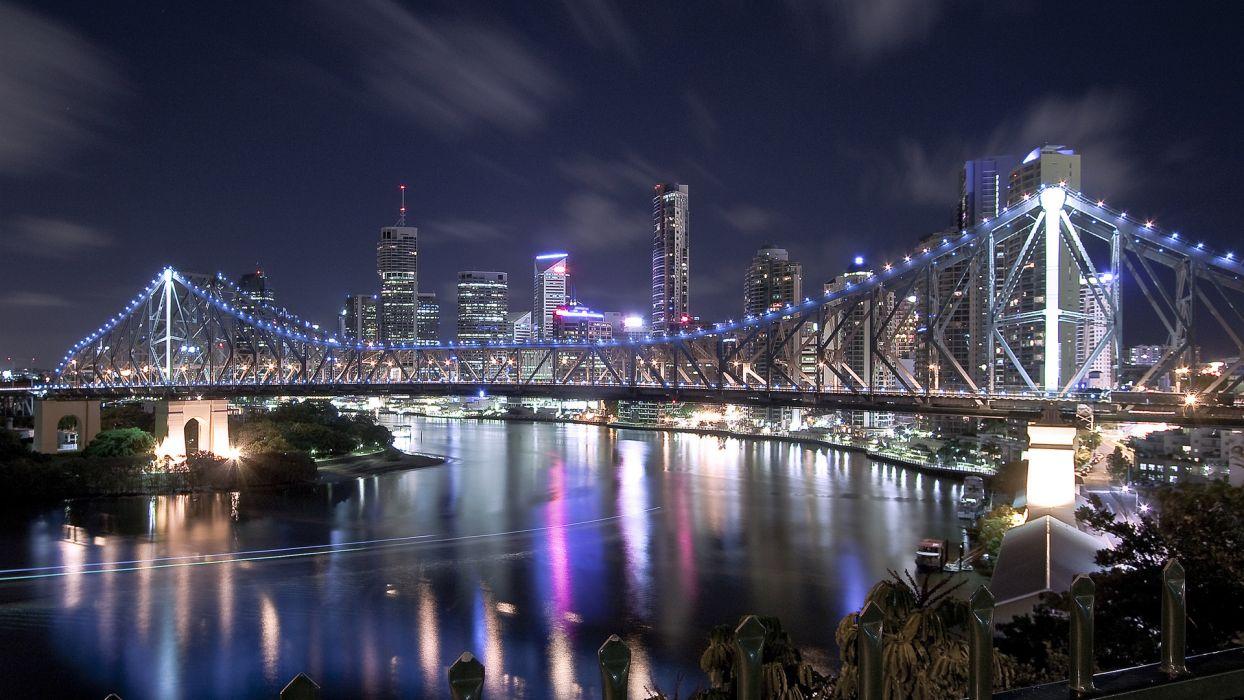1244x700 River bridge house night lights .