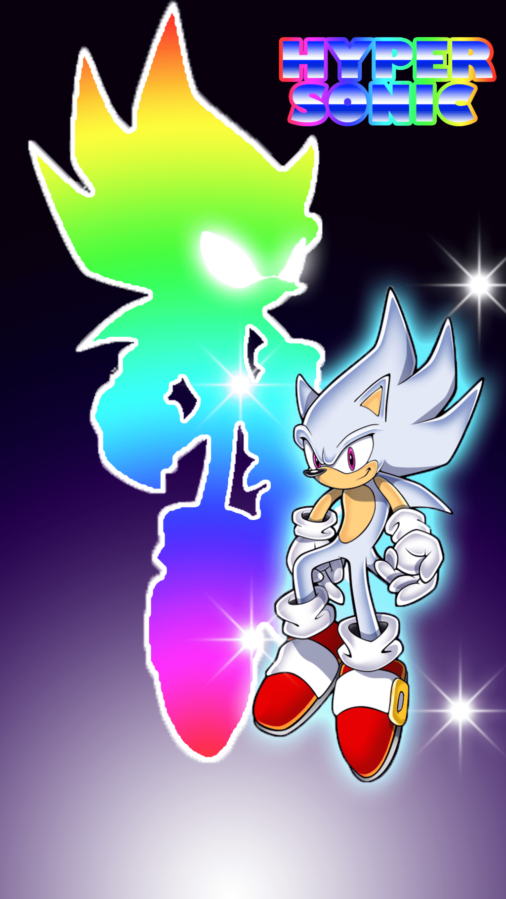 1024x1818 Hyper Sonic iPhone Wallpaper .