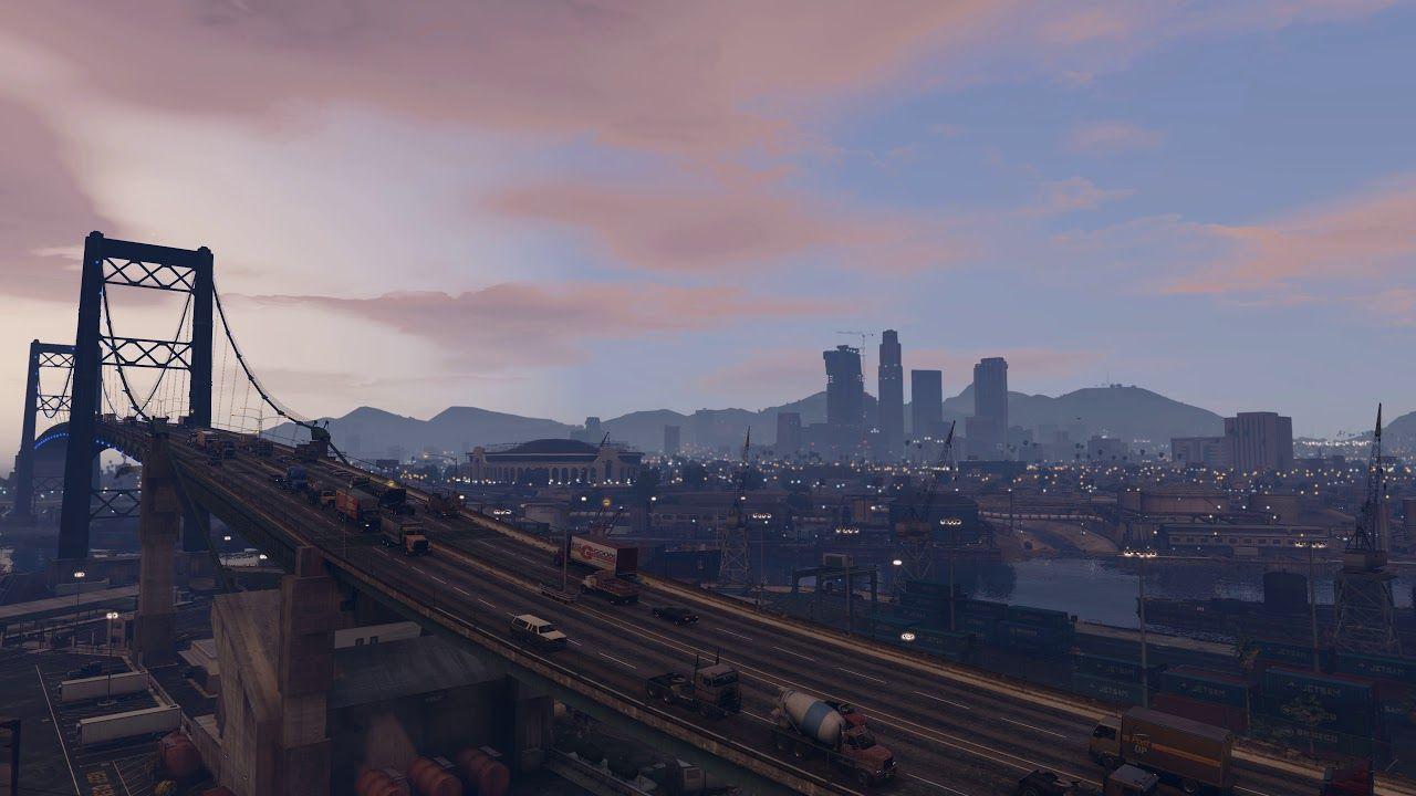 1280x720 Gta 5 City Background .
