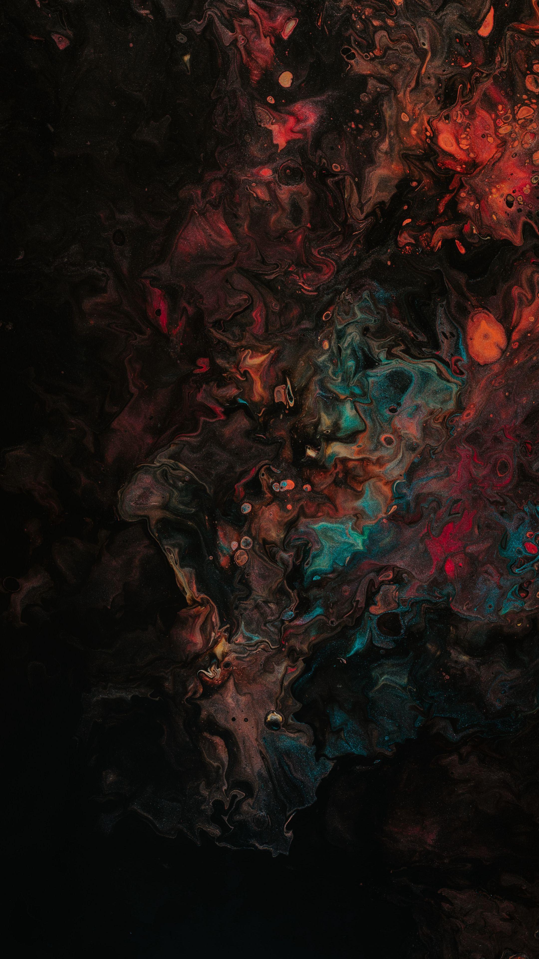 2160x3840 water colors stains, colorful, dark .