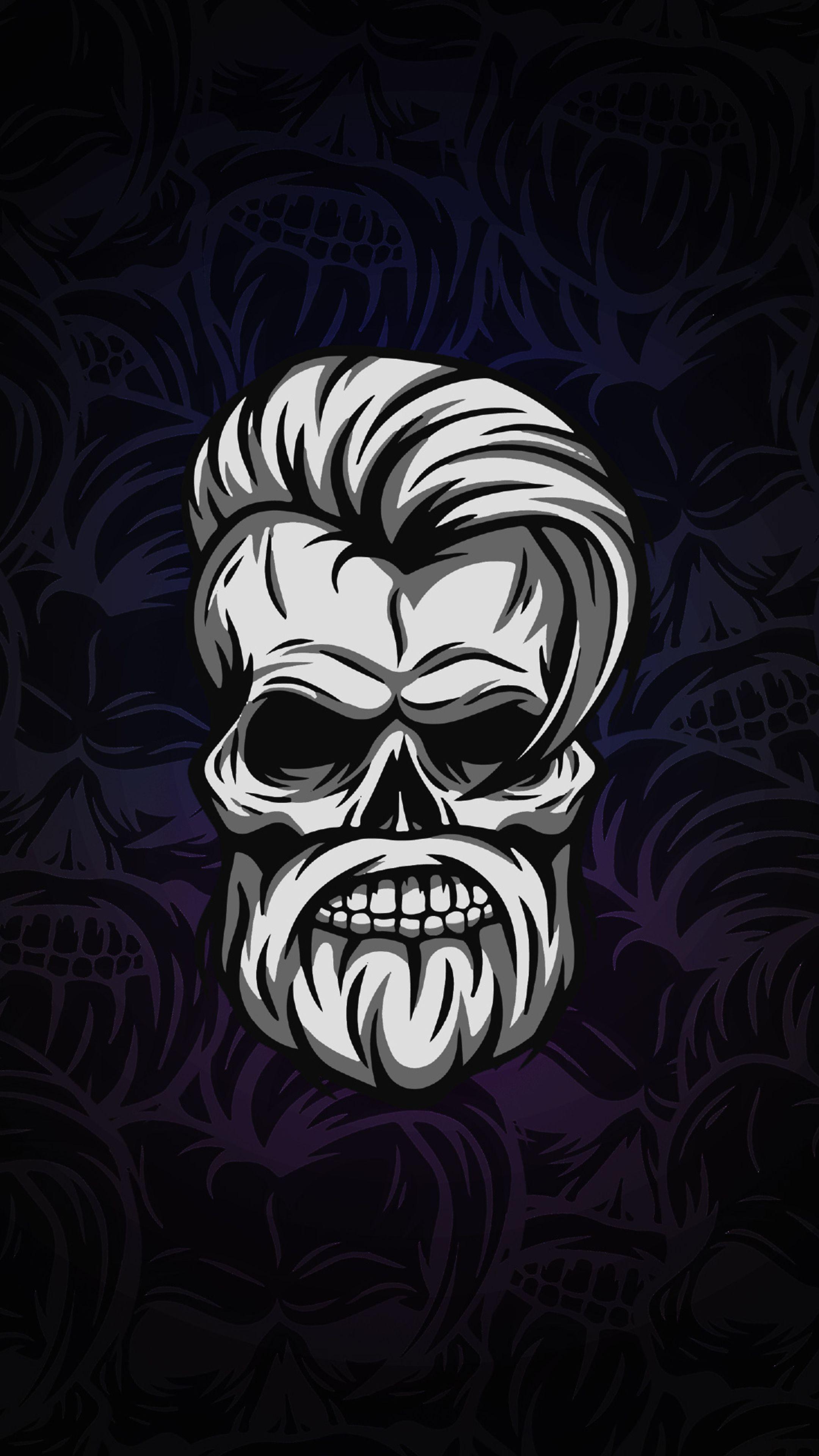 2160x3840 Beard Skull Dark 4k Sony .