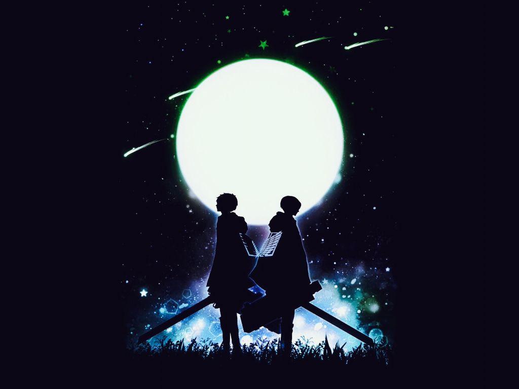 1024x768 Desktop wallpaper minimal, eren yeager, levi ackerman, attack on titan, art, HD image, picture, background, 6890f0