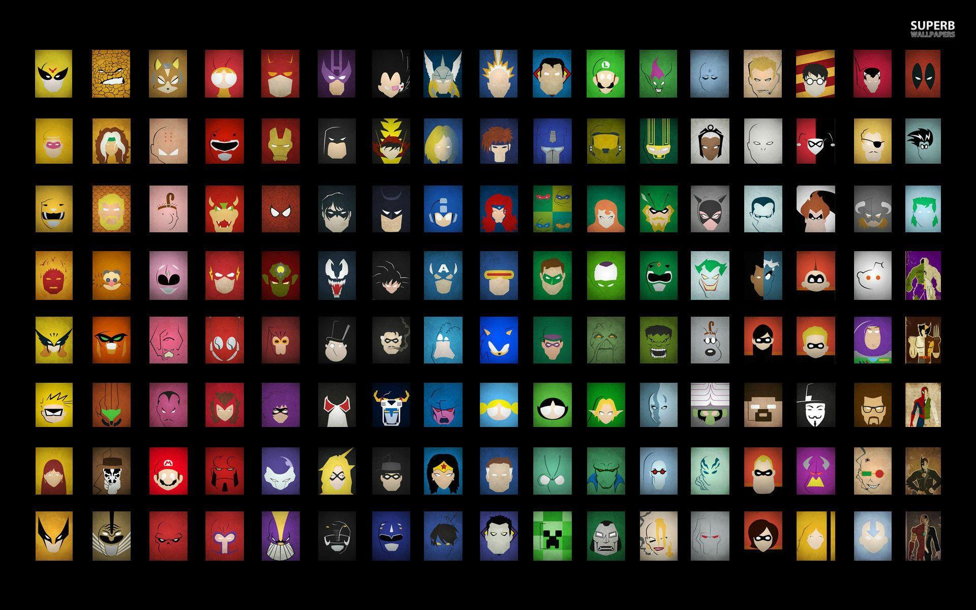 1920x1200 Superheroes Logos Wallpaper