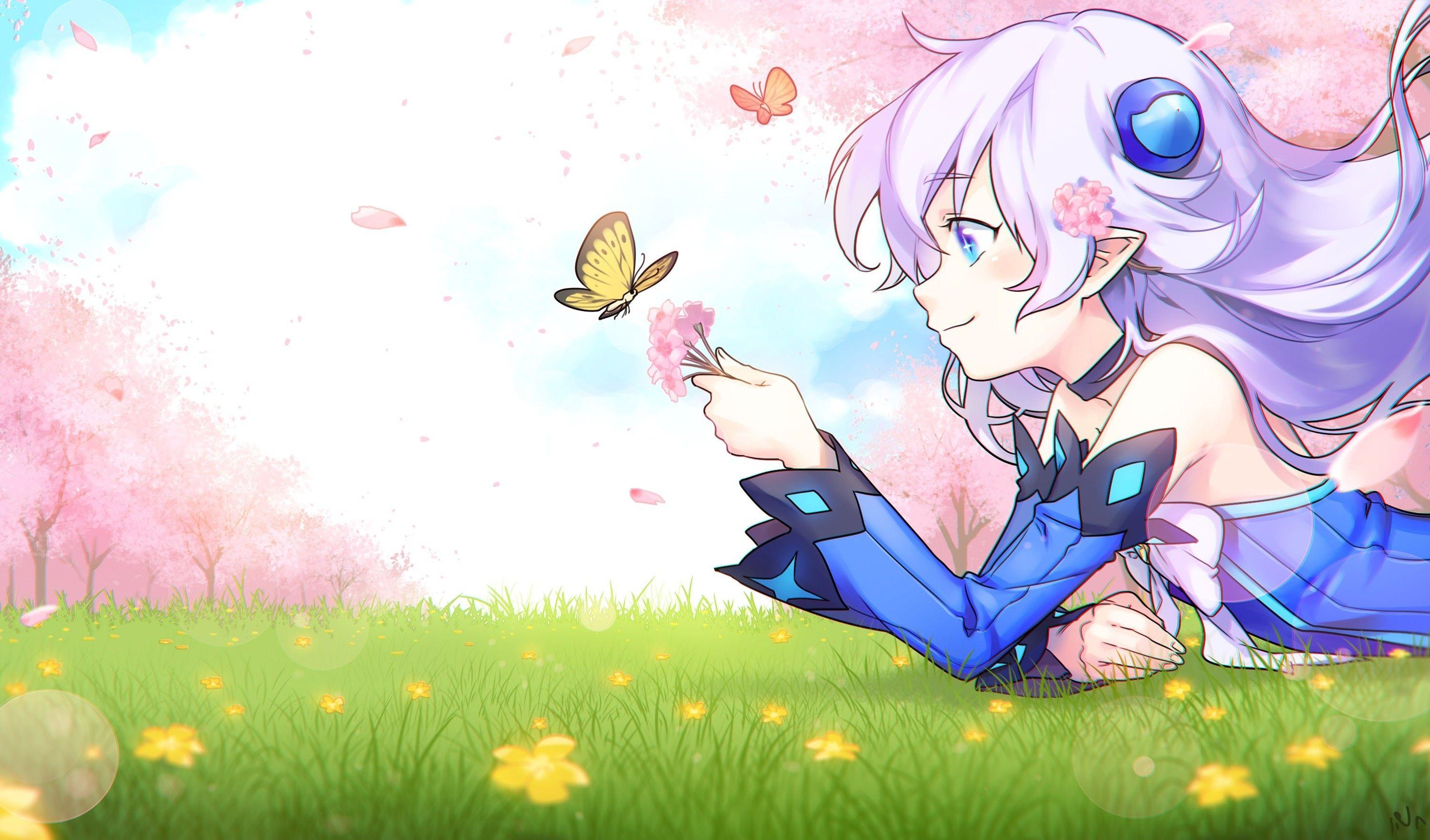 3000x1765 Anime Girls, Lu, Elsword, Aqua Eyes .