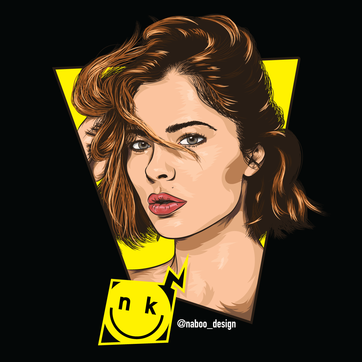 1200x1200 Retrato de la deejay Nina Kraviz. Art .