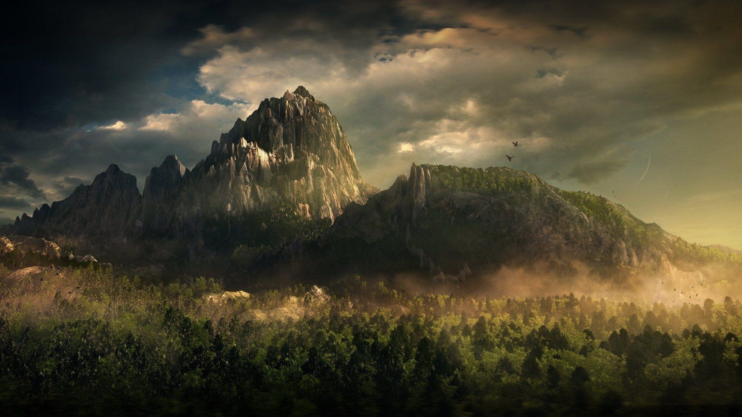 2560x1440 Fantasy landscape art artwork nature .