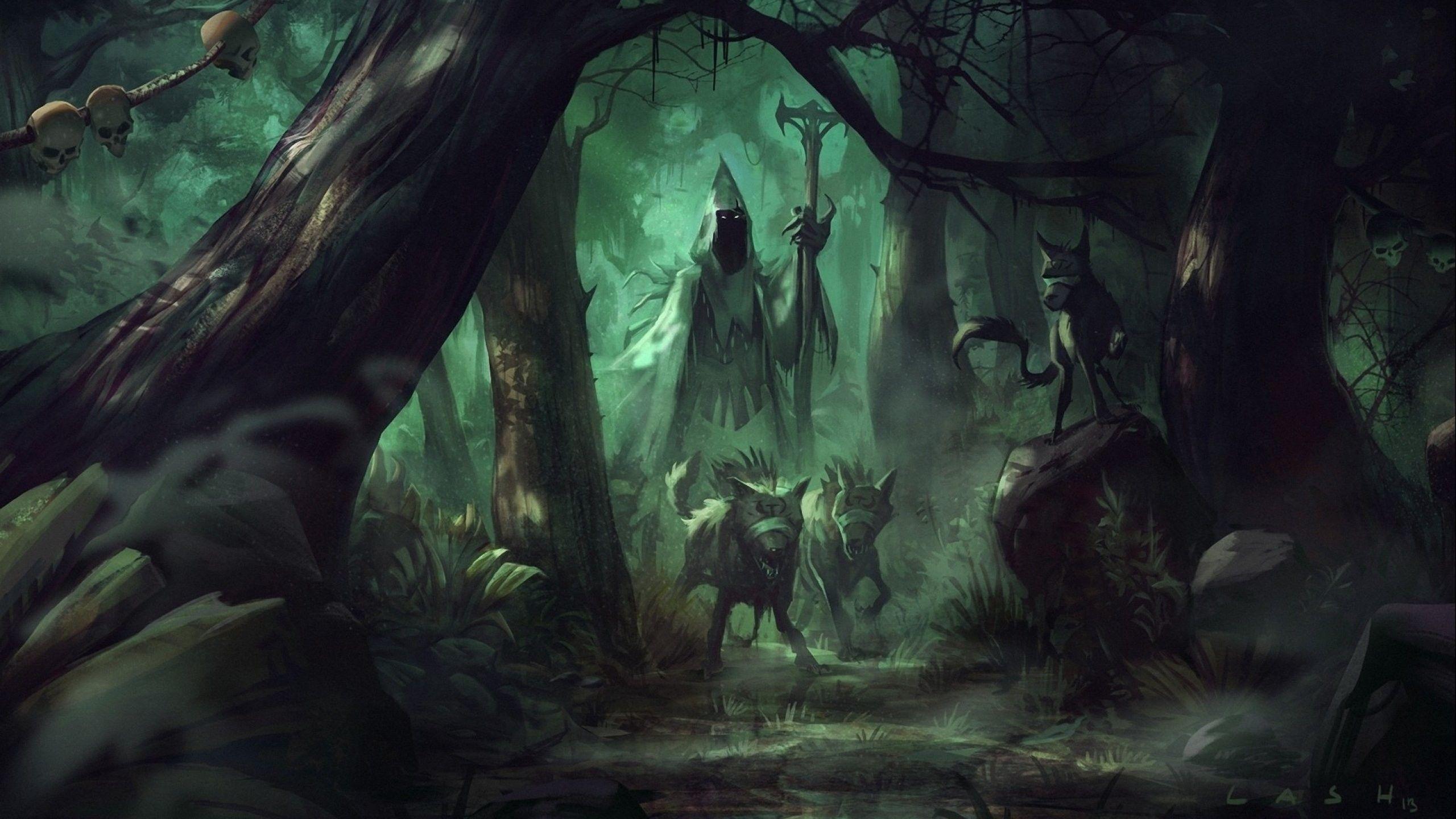 2560x1440 2560x Fantasy Artork Witch Wizard .