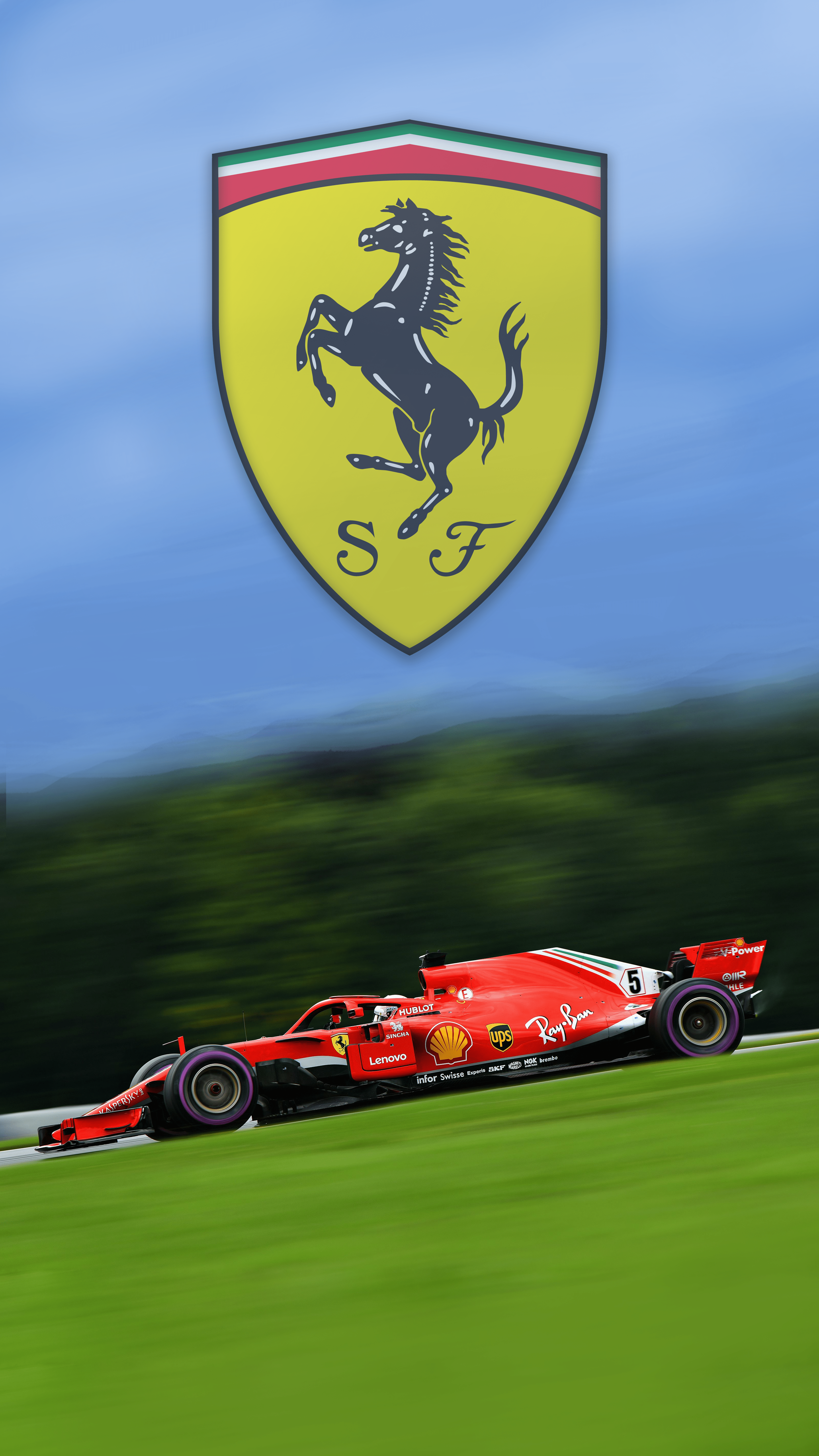 3200x5688 Scuderia Ferrari Vettel .