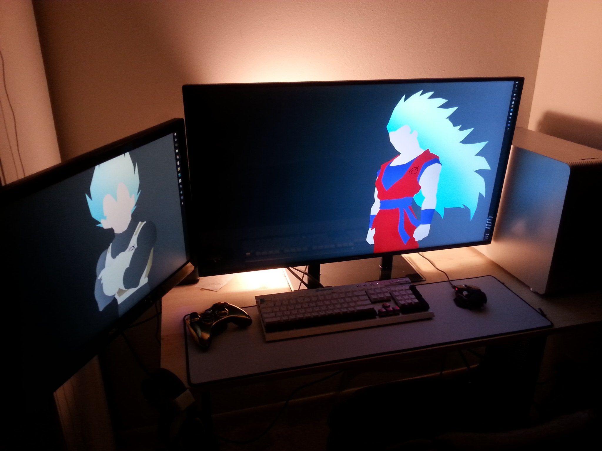 2048x1536 I think I made a decent dual monitor .