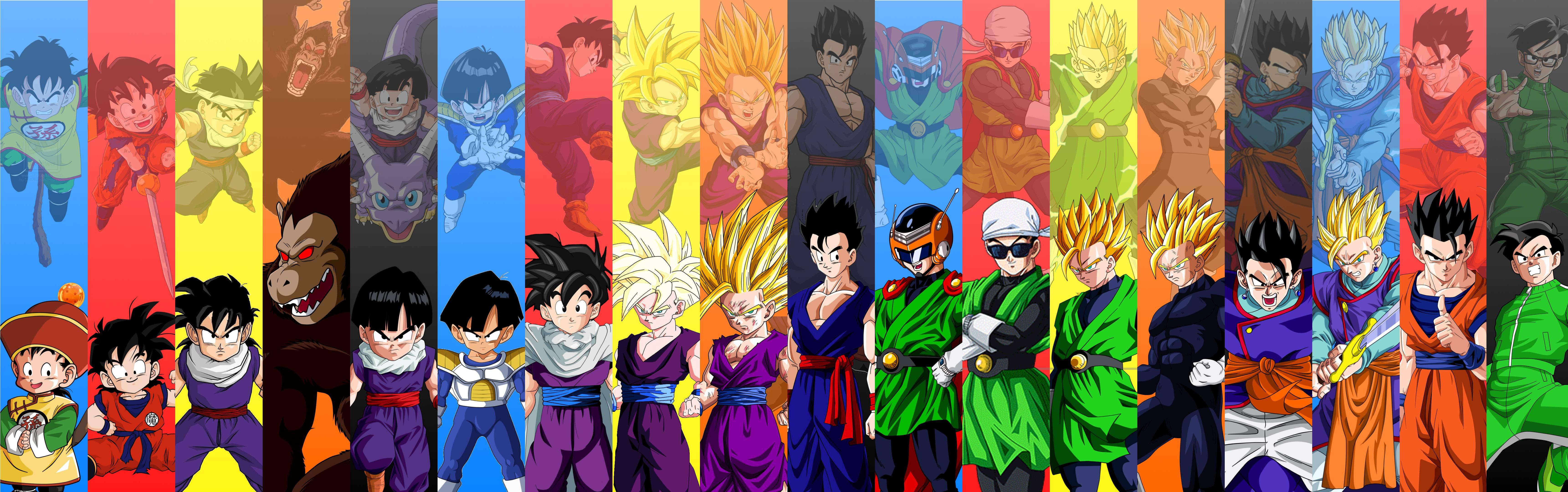 6884x2160 Dragon Ball Z Dual Monitor Wallpaper .freewallanime.