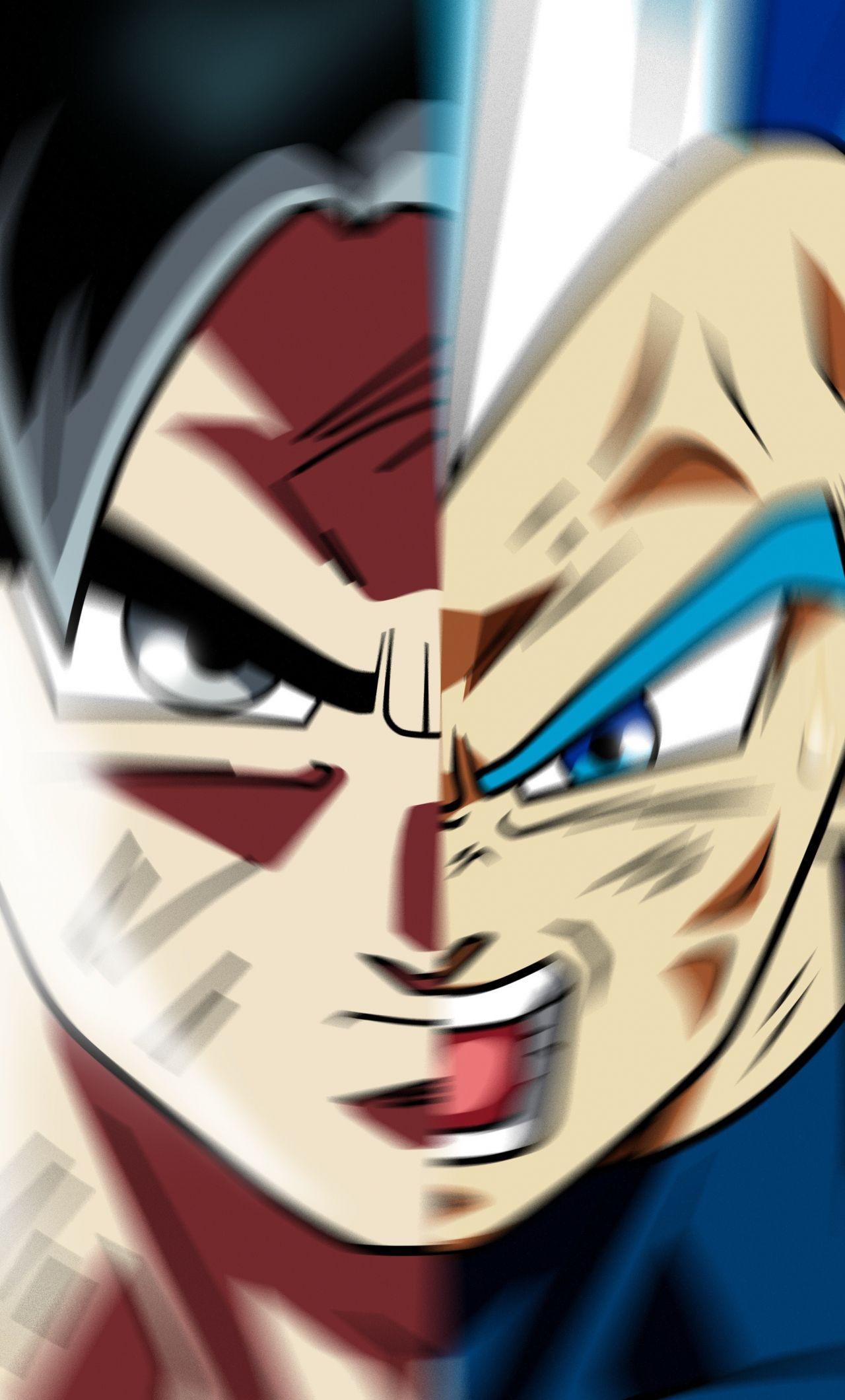 1280x2120 goku and vegeta, dragon ball super .