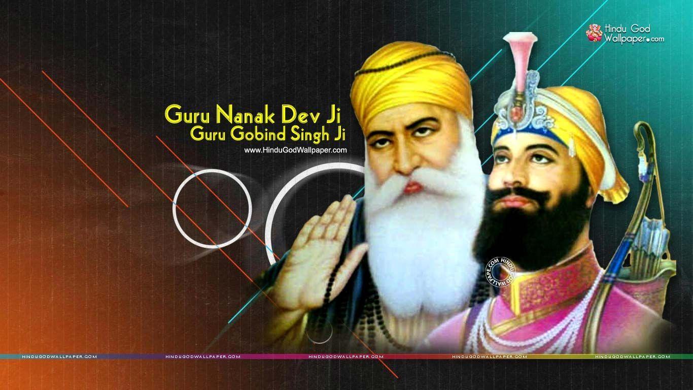 1366x768 guru nanak dev ji and guru gobind singh .