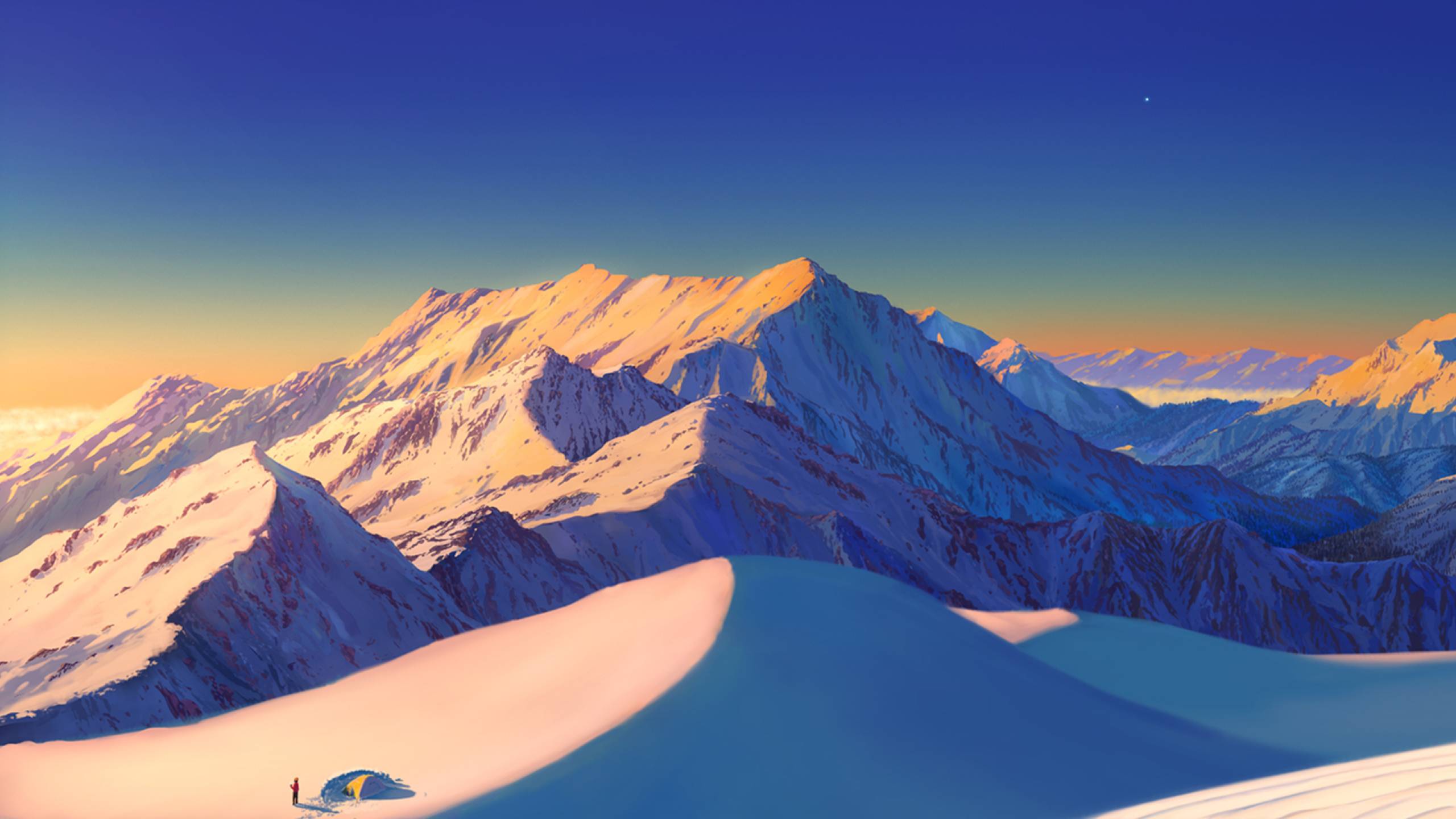 2560x1440 Snowy Mountains 1440P Resolution Wallpaper, HD Nature 4K Wallpaper, Image, Photo and Background