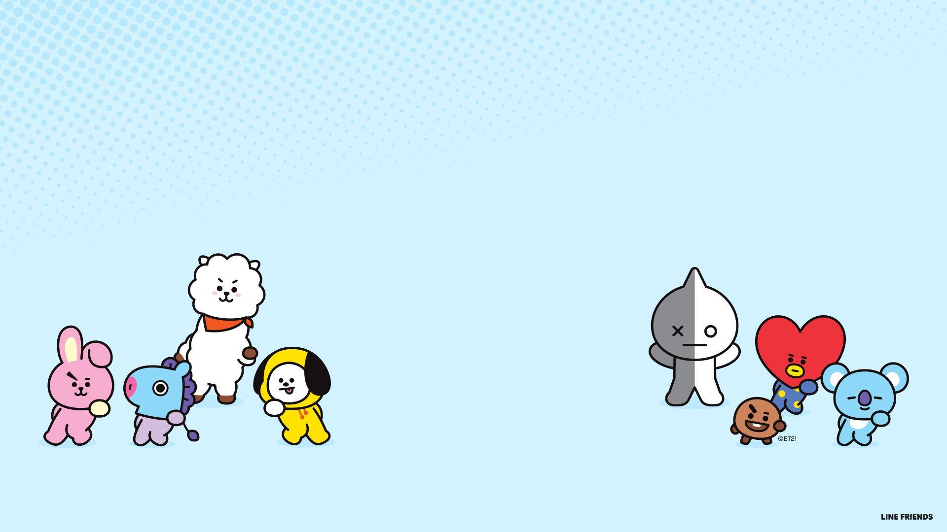 1920x1080 Line Friends Foto Bt21 Wallpaper .