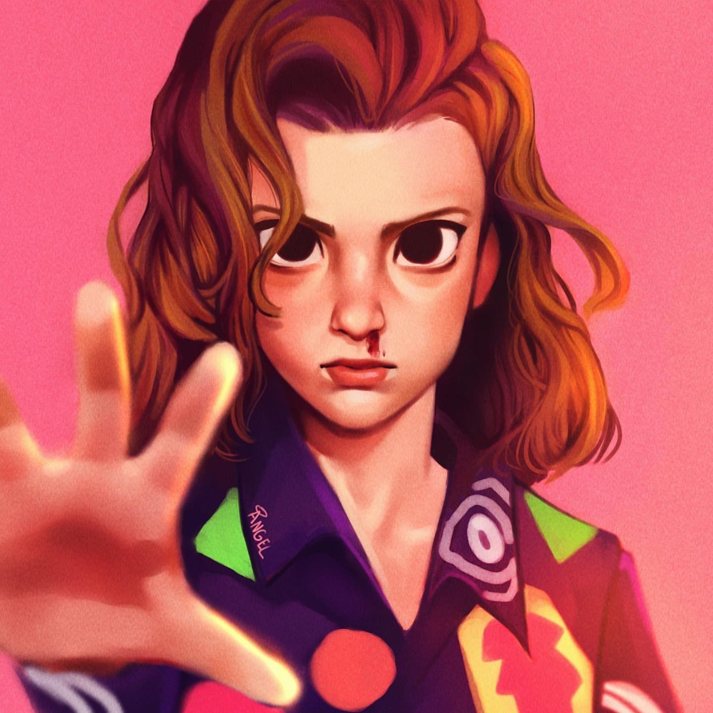 1440x1440 Millie Bobby Brown Cartoon Wallpaper .