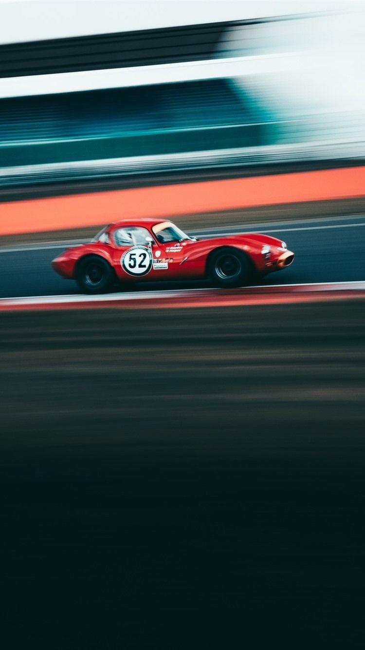 750x1334 iPhone Wallpaper Red Sport Car, Racing .
