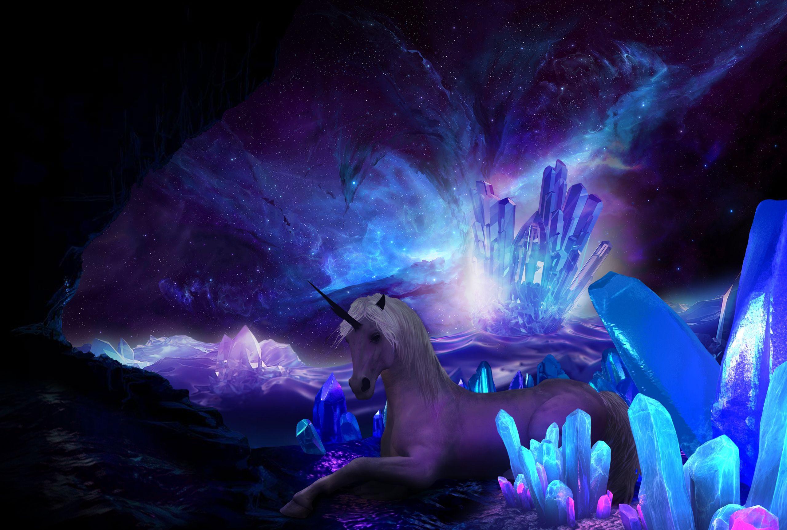 2560x1724 Unicorn Wallpaper Glow In The