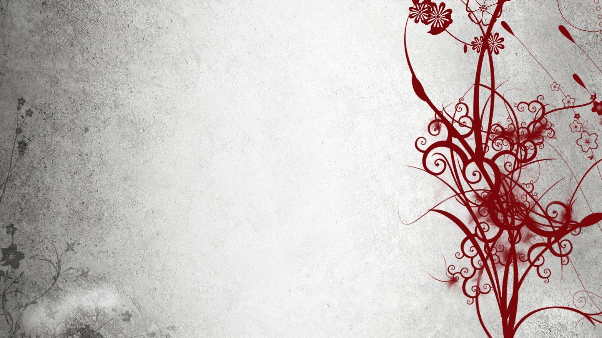 1920x1080 Red And White Abstract Wallpaper