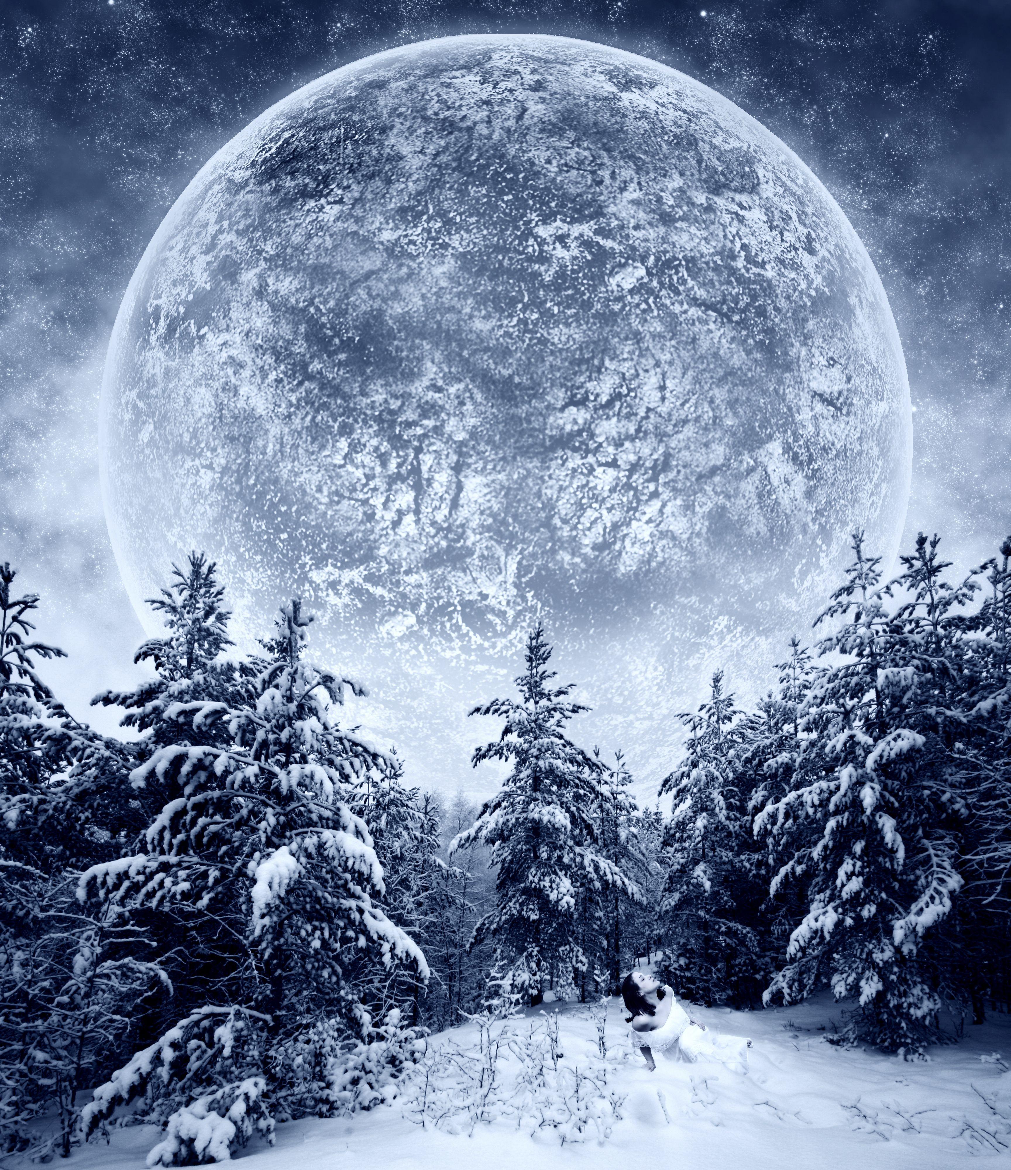 3456x4000 Snow Goddess. Beautiful moon, Winter .com